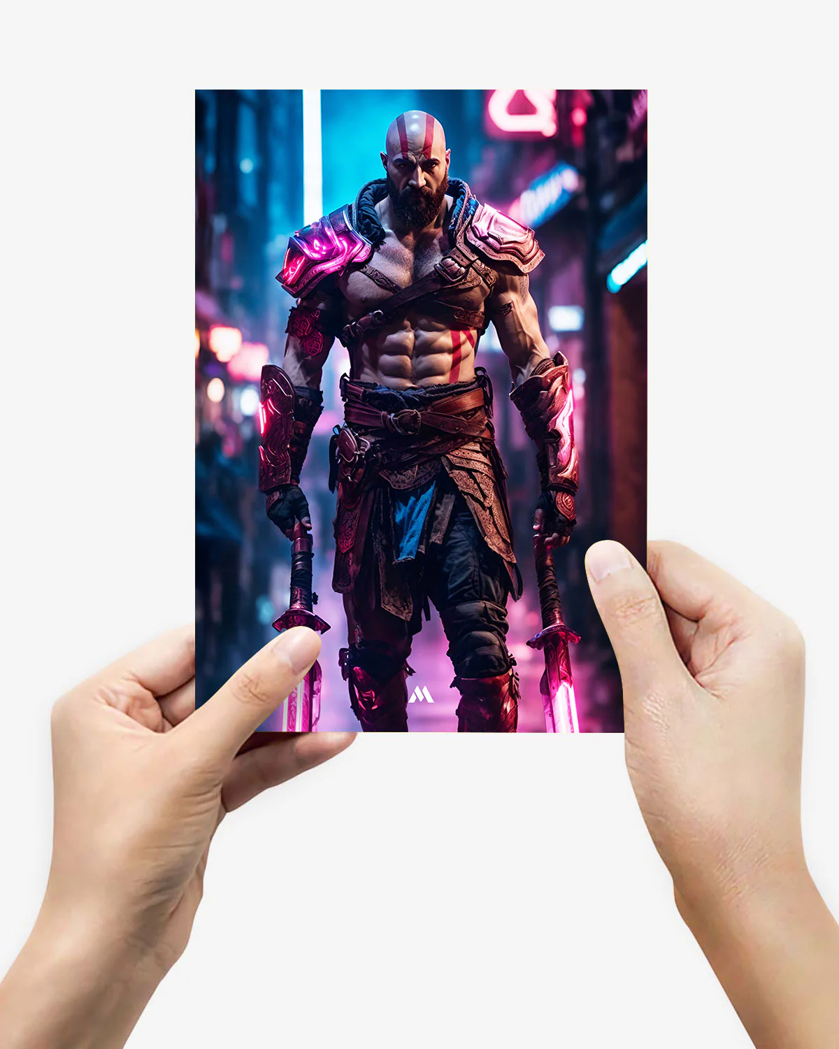 God of War-Neon Kratos Metal-Poster - Image 13