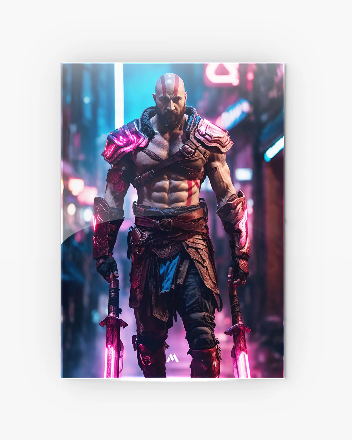 God of War-Neon Kratos Metal-Poster - Image 6