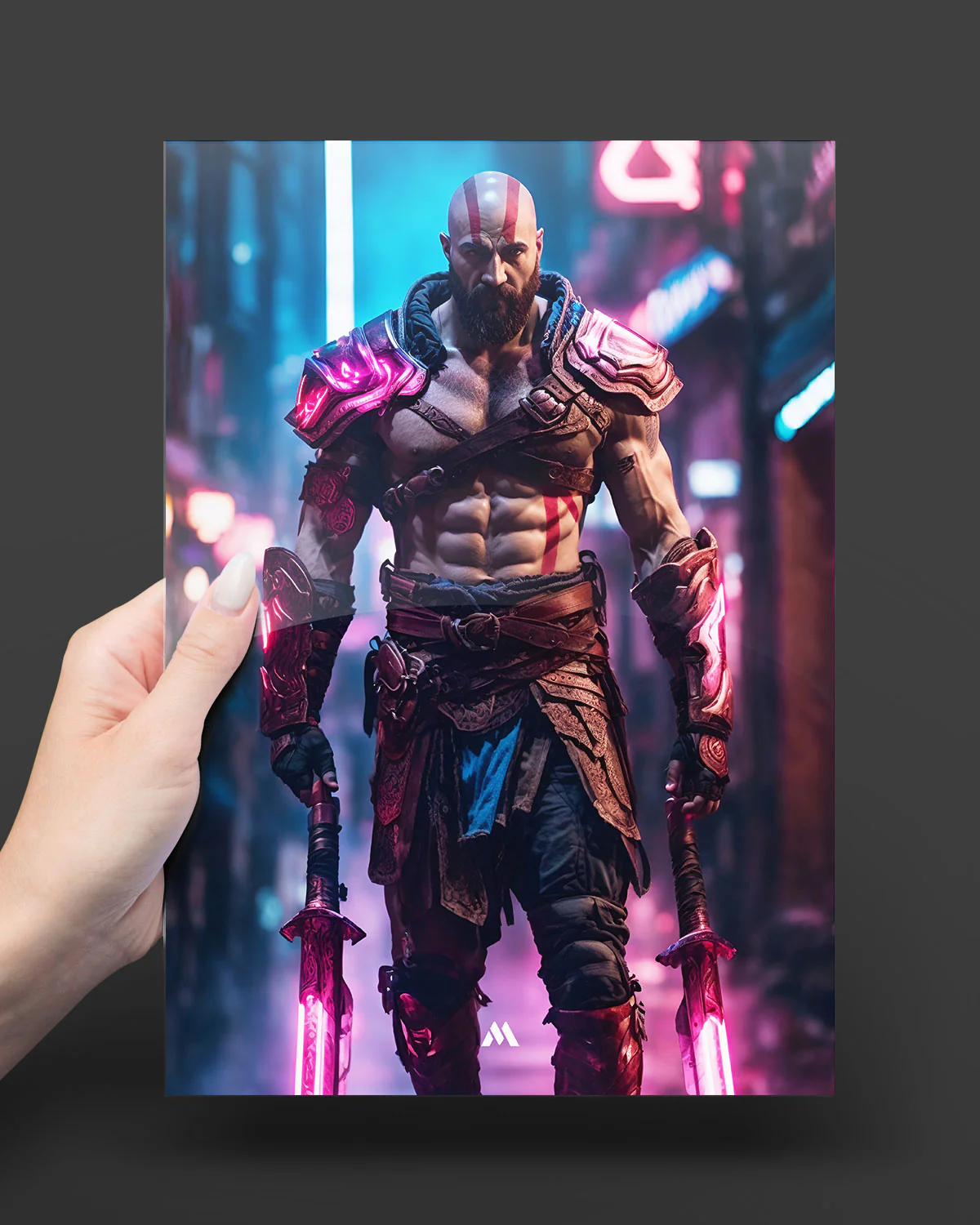 God of War-Neon Kratos Metal-Poster - Image 8