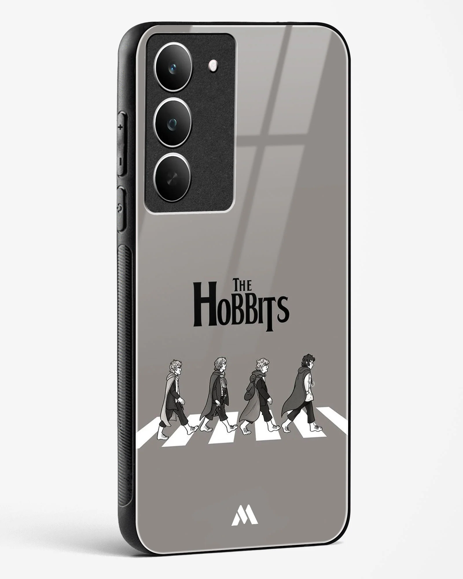 Hobbits at the Abbey Road Crossing Glass Case Phone Cover (Realme) - Image 132