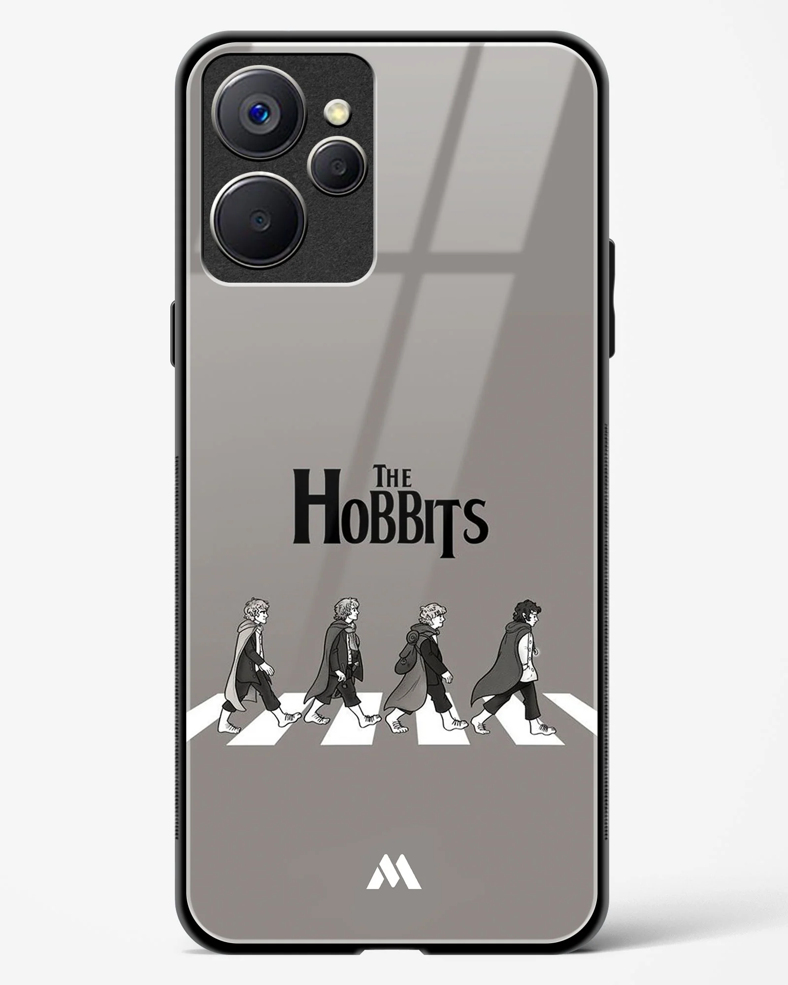 Hobbits at the Abbey Road Crossing Glass Case Phone Cover (Realme) - Image 79