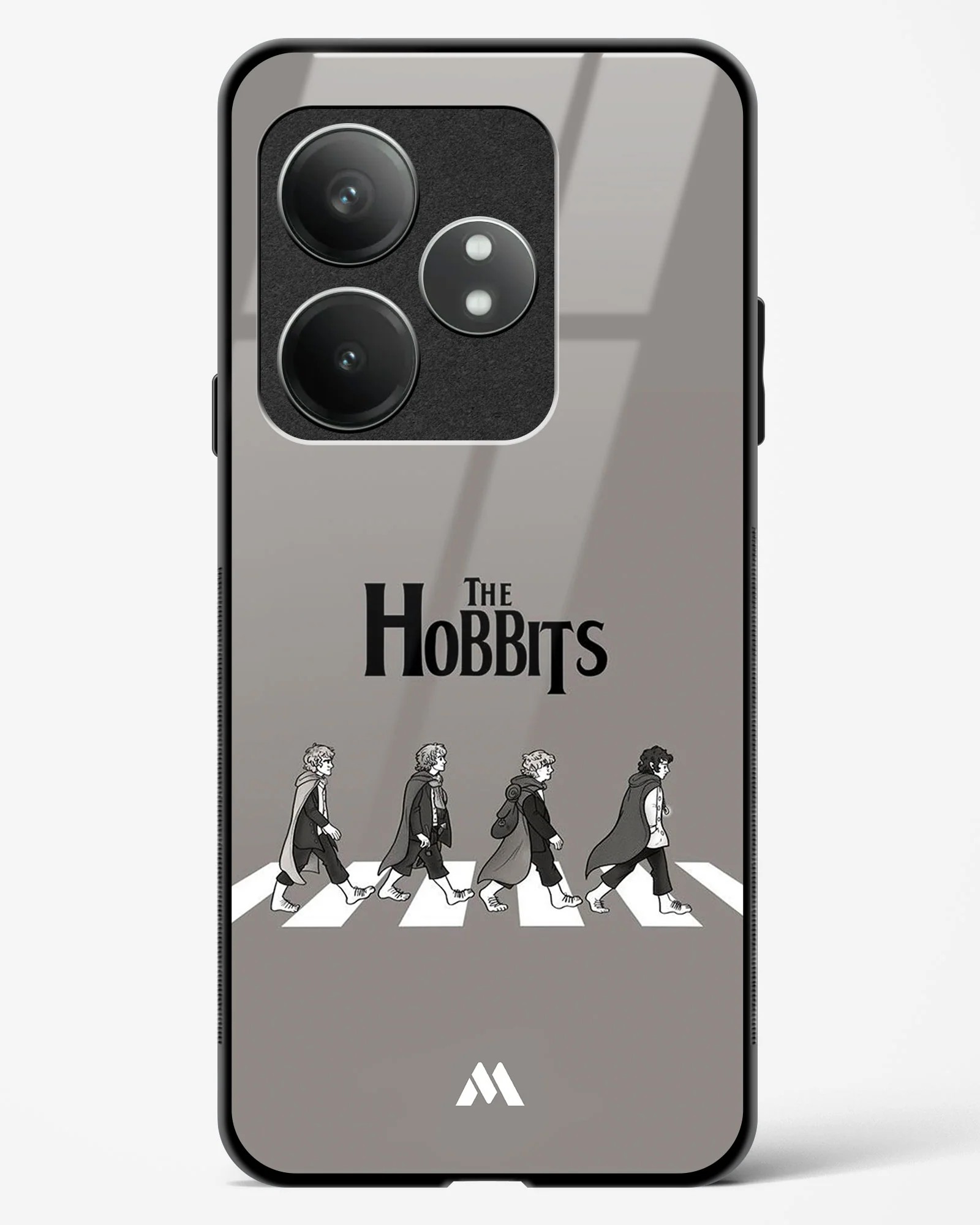 Hobbits at the Abbey Road Crossing Glass Case Phone Cover (Realme) - Image 91