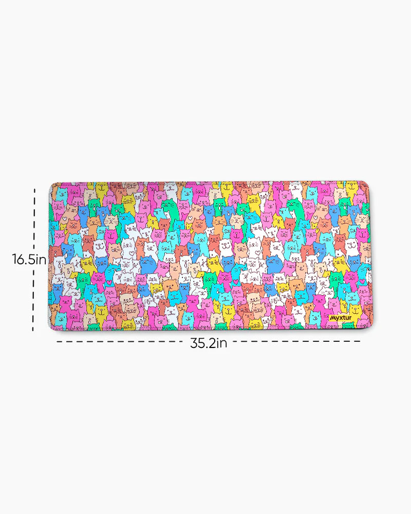 Kawaii Kitty EdgeGuard Desk Mat - Image 11