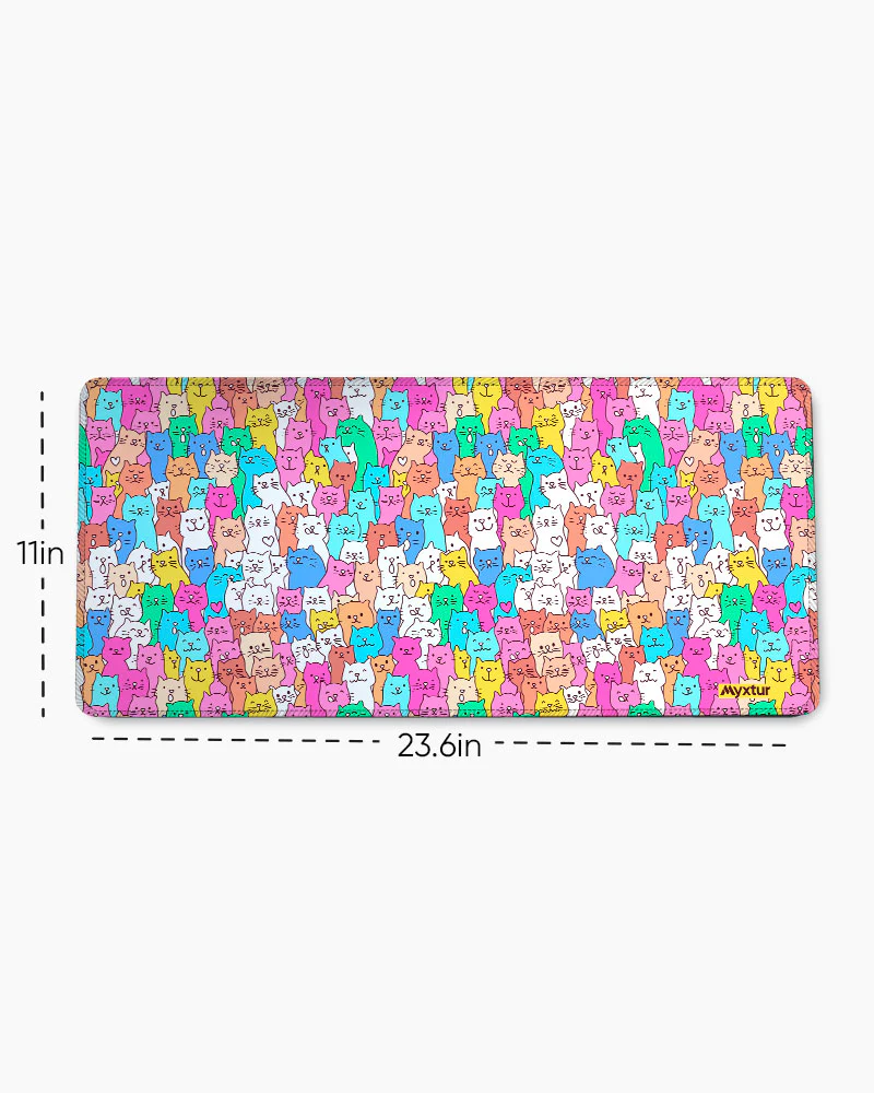 Kawaii Kitty EdgeGuard Desk Mat - Image 5