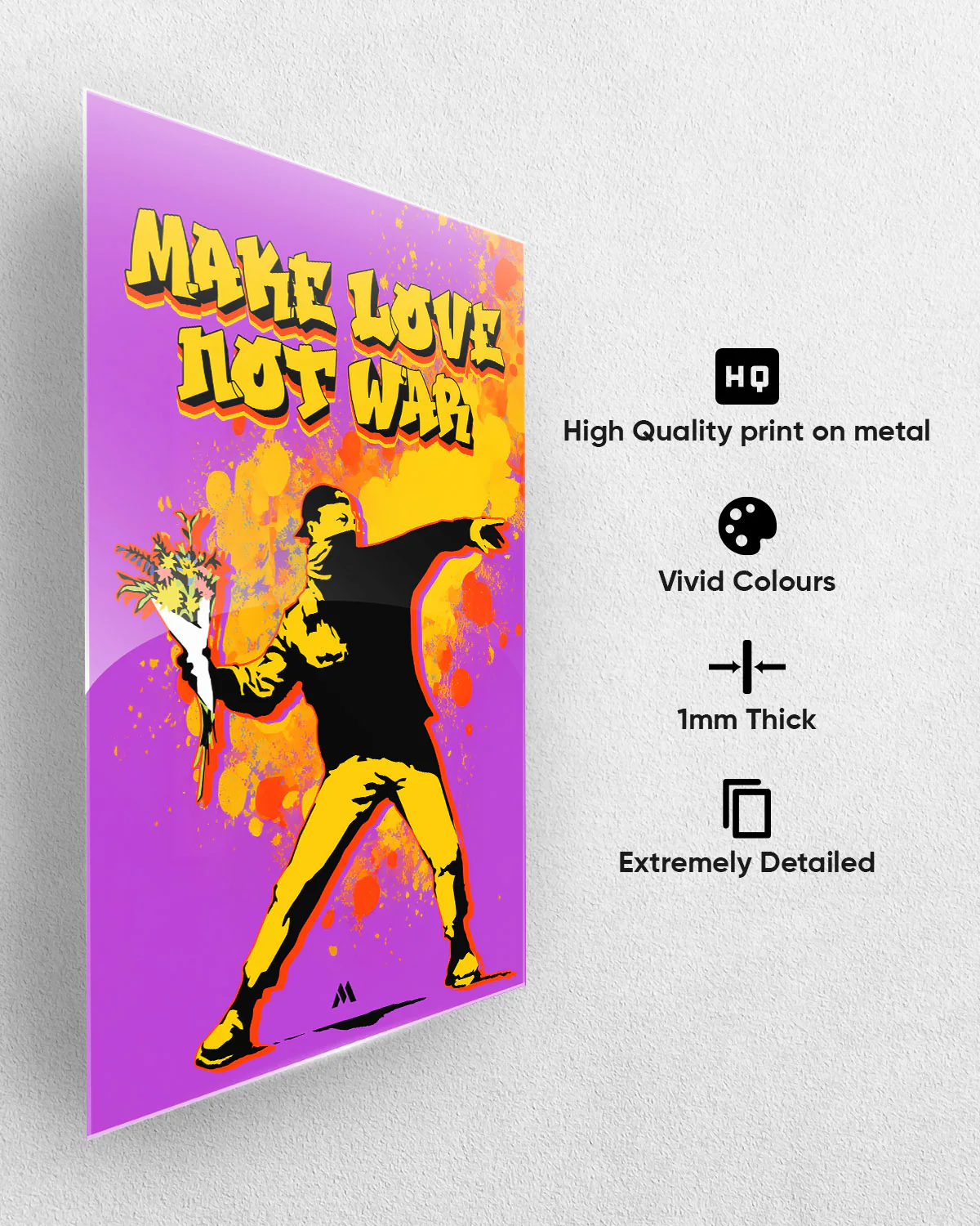 Love And Not War Metal-Poster - Image 4