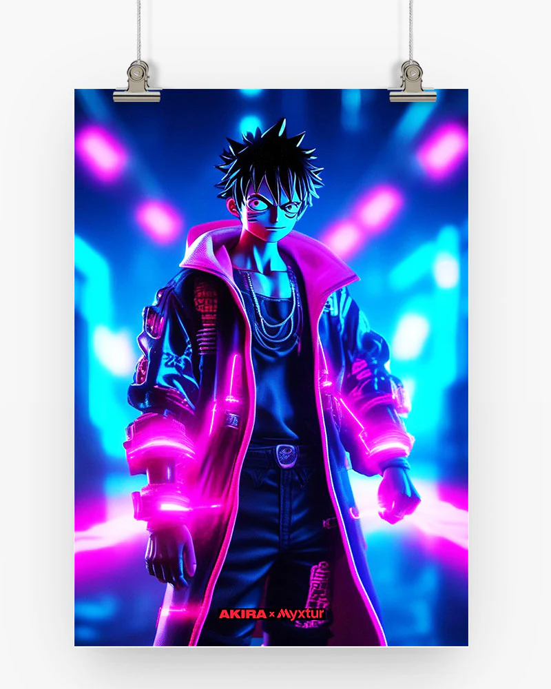 One Piece-Neon Luffy [AKIRA] Art-Poster - Image 13