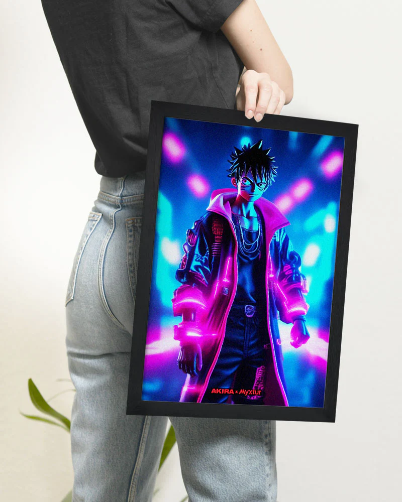 One Piece-Neon Luffy [AKIRA] Art-Poster - Image 3