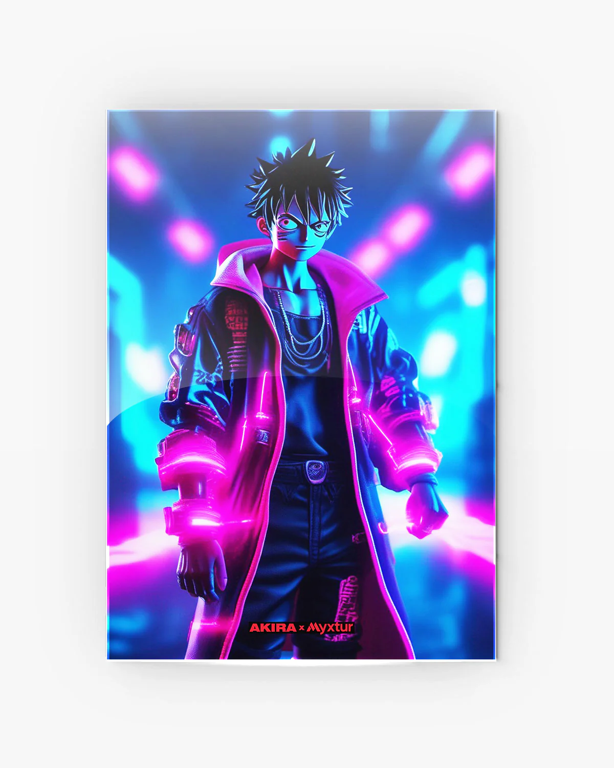 One Piece-Neon Luffy [AKIRA] Metal-Poster - Image 6