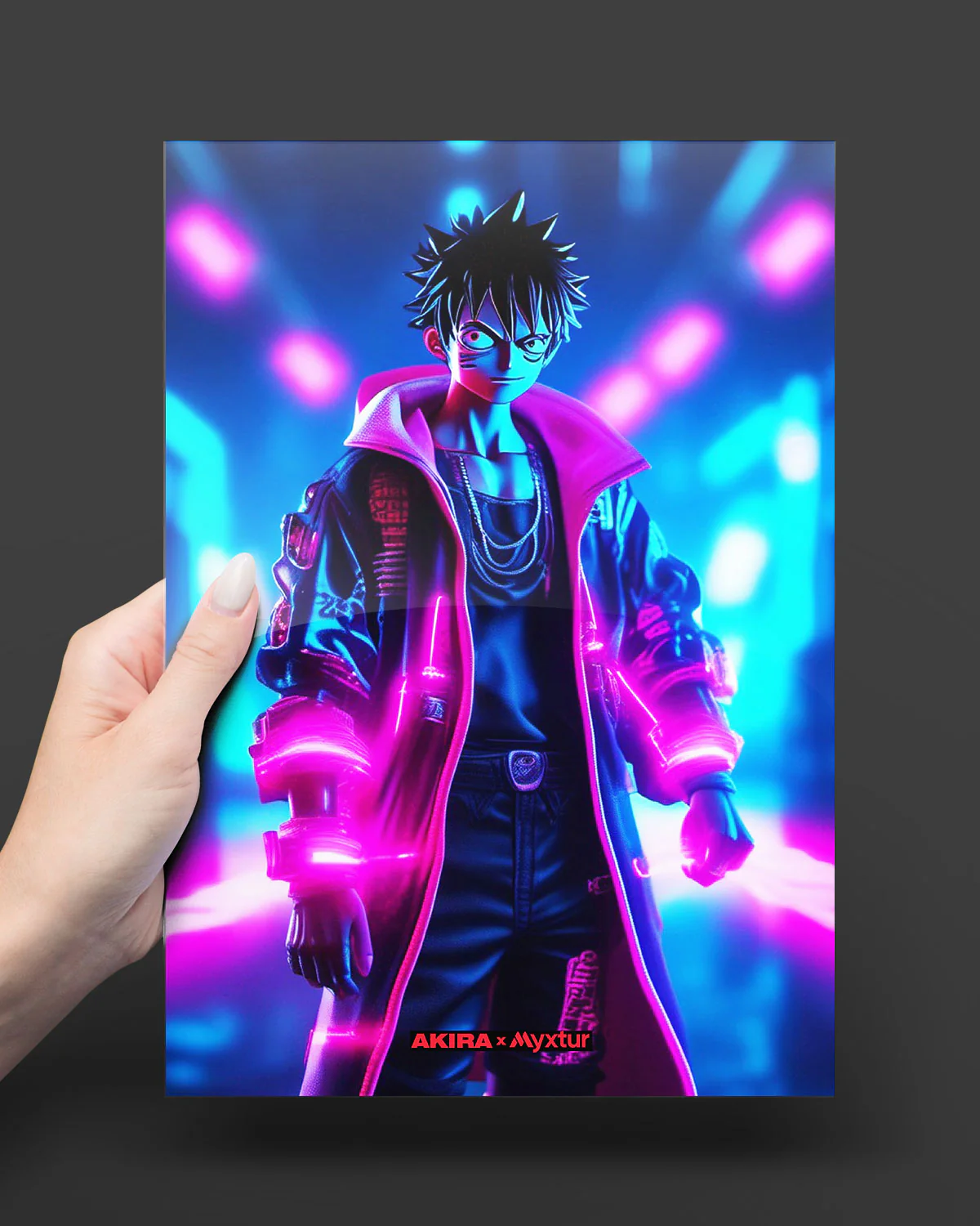 One Piece-Neon Luffy [AKIRA] Metal-Poster - Image 8