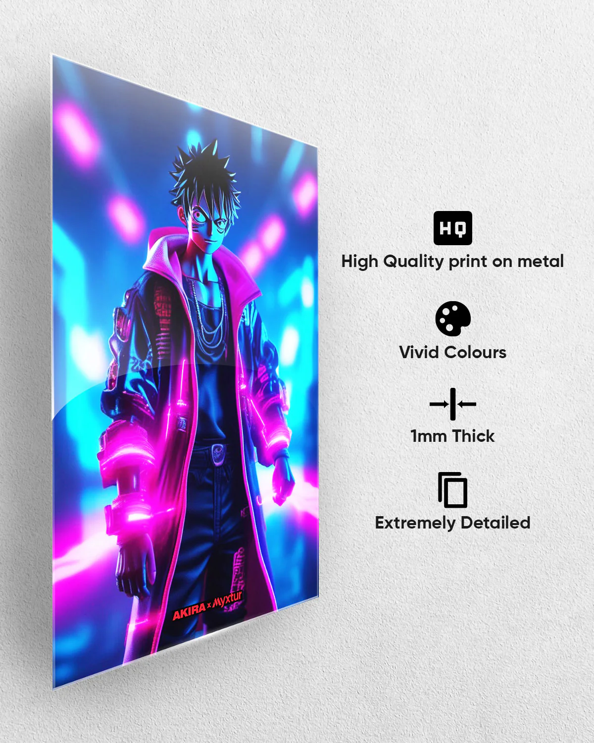 One Piece-Neon Luffy [AKIRA] Metal-Poster - Image 9