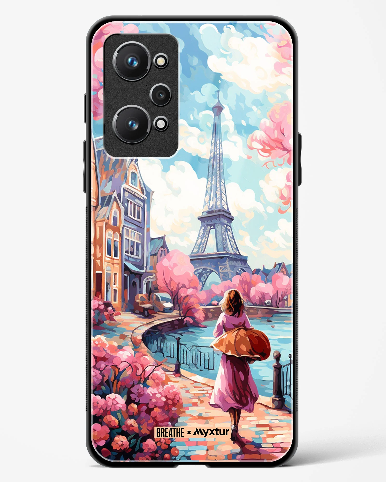 Pastel Paris Impressions [BREATHE] Glass Case Phone Cover (Realme) - Image 103