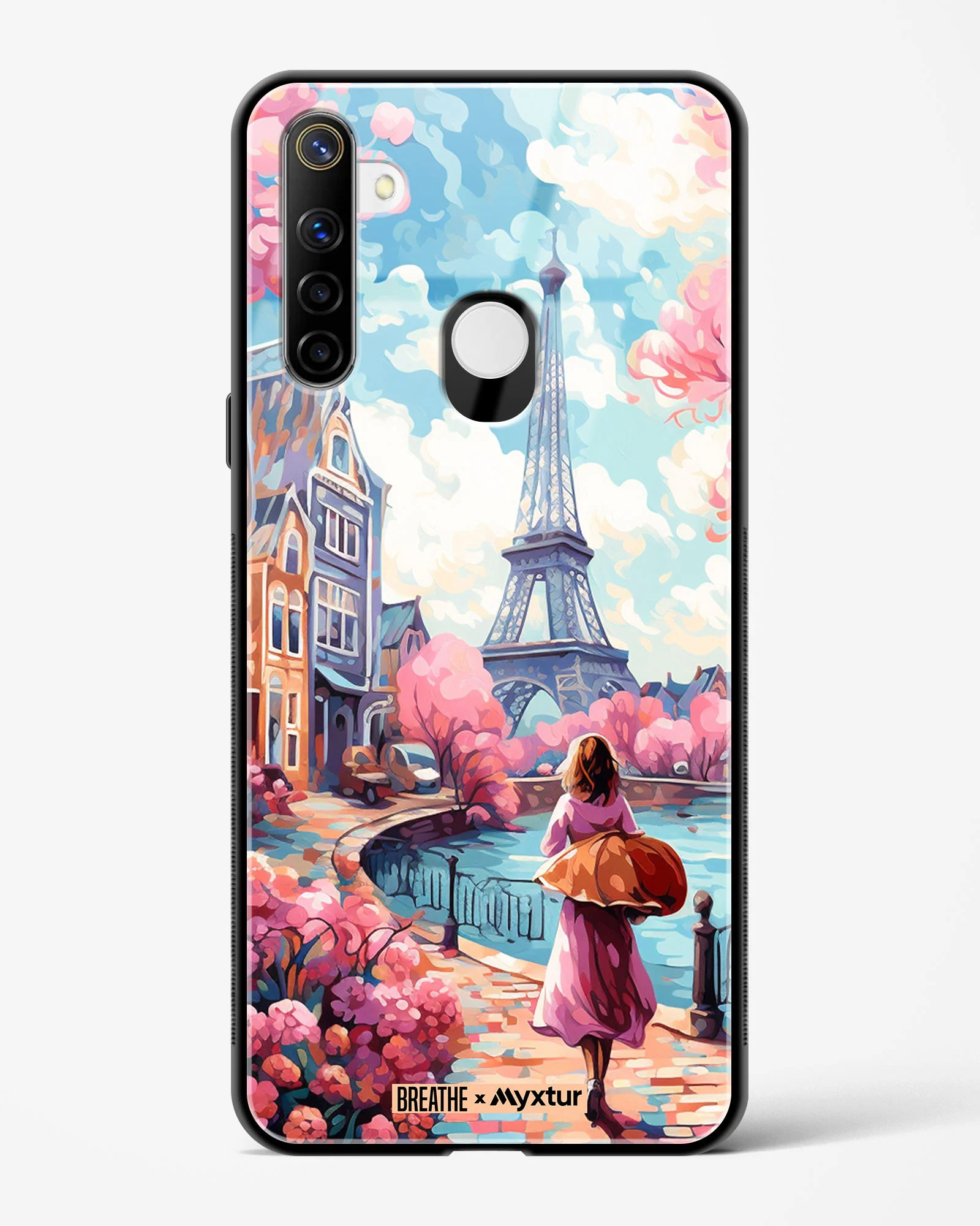 Pastel Paris Impressions [BREATHE] Glass Case Phone Cover (Realme) - Image 105