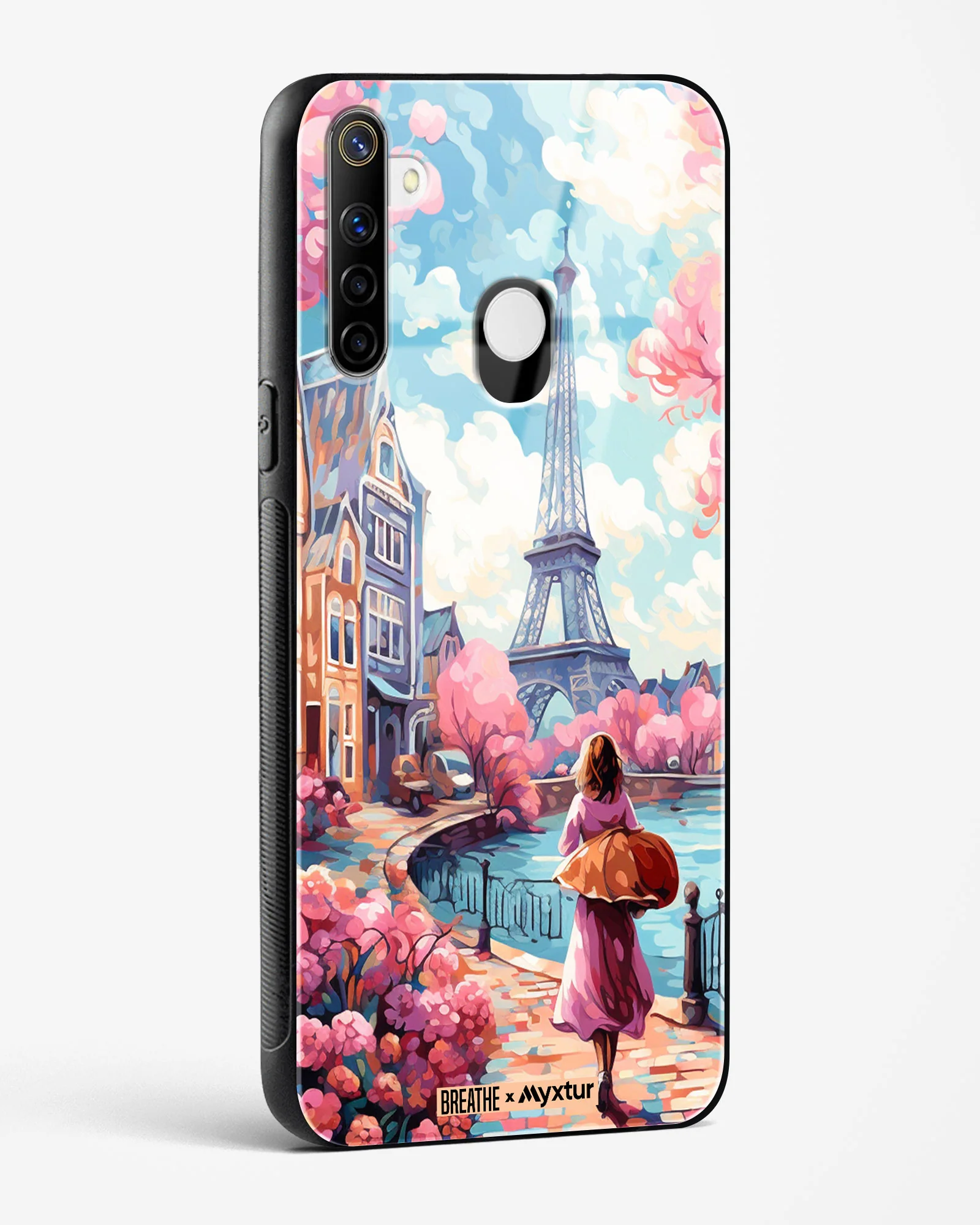 Pastel Paris Impressions [BREATHE] Glass Case Phone Cover (Realme) - Image 106