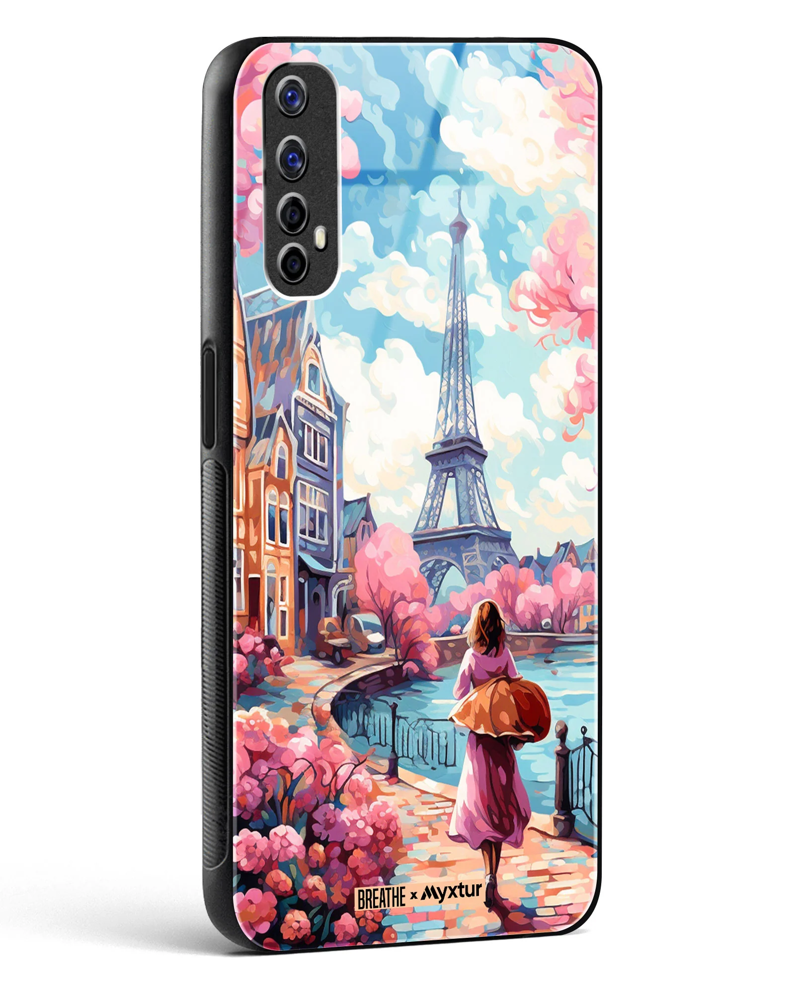 Pastel Paris Impressions [BREATHE] Glass Case Phone Cover (Realme) - Image 108