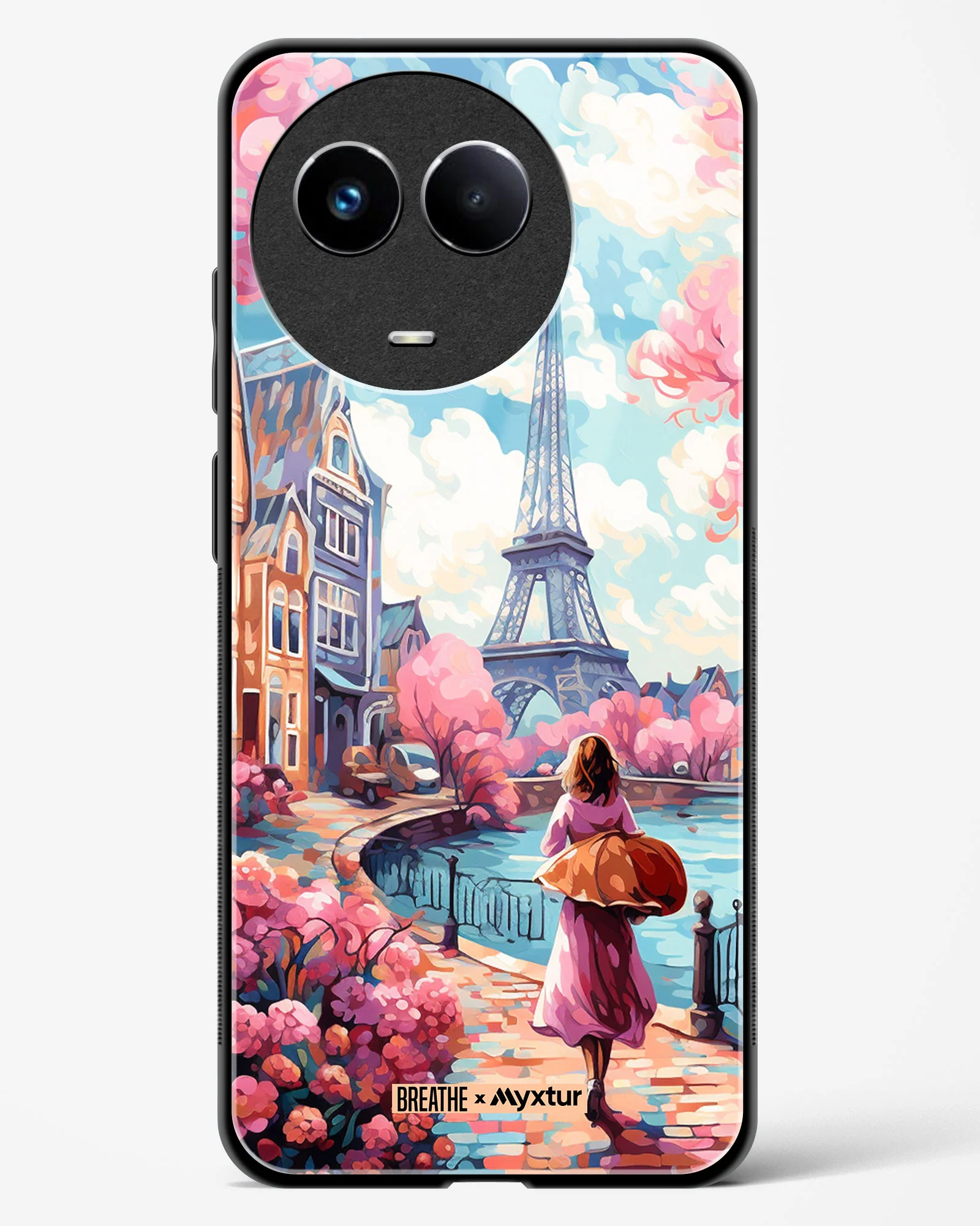 Pastel Paris Impressions [BREATHE] Glass Case Phone Cover (Realme) - Image 11