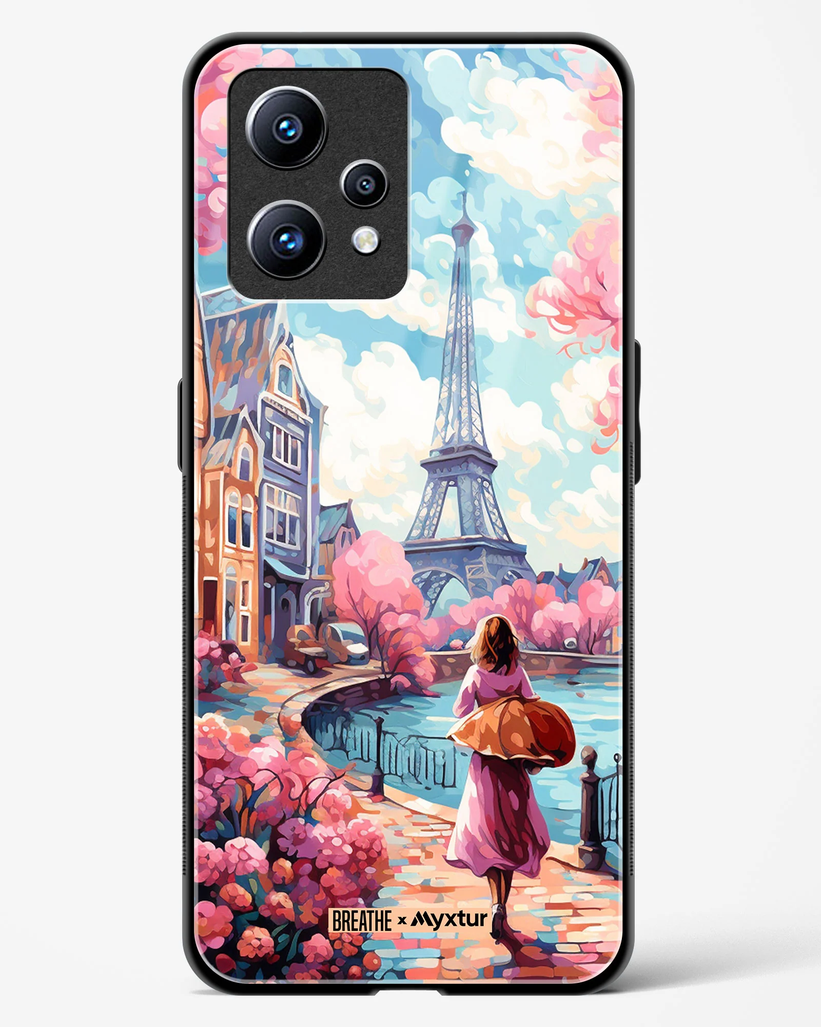 Pastel Paris Impressions [BREATHE] Glass Case Phone Cover (Realme) - Image 111