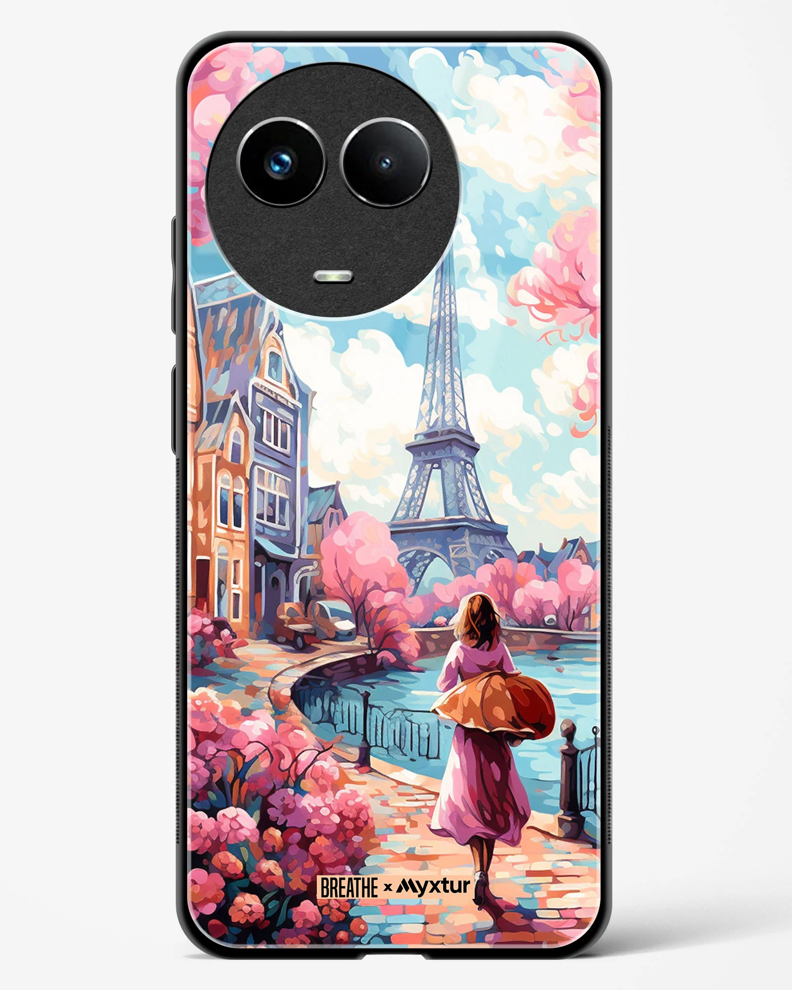 Pastel Paris Impressions [BREATHE] Glass Case Phone Cover (Realme) - Image 117