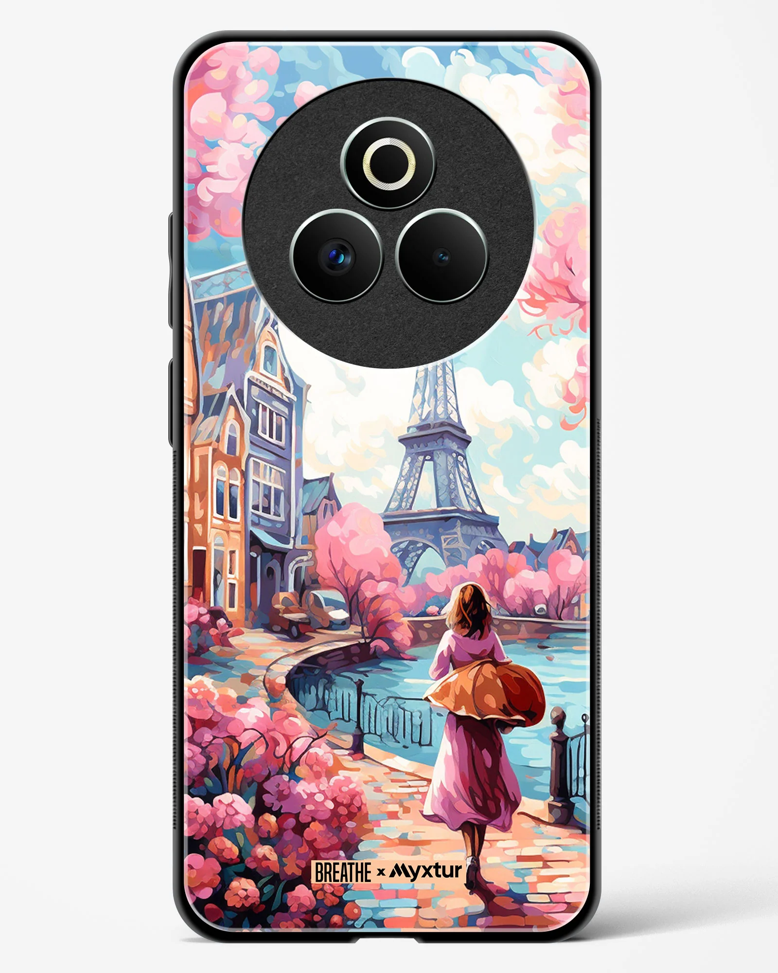 Pastel Paris Impressions [BREATHE] Glass Case Phone Cover (Realme) - Image 129