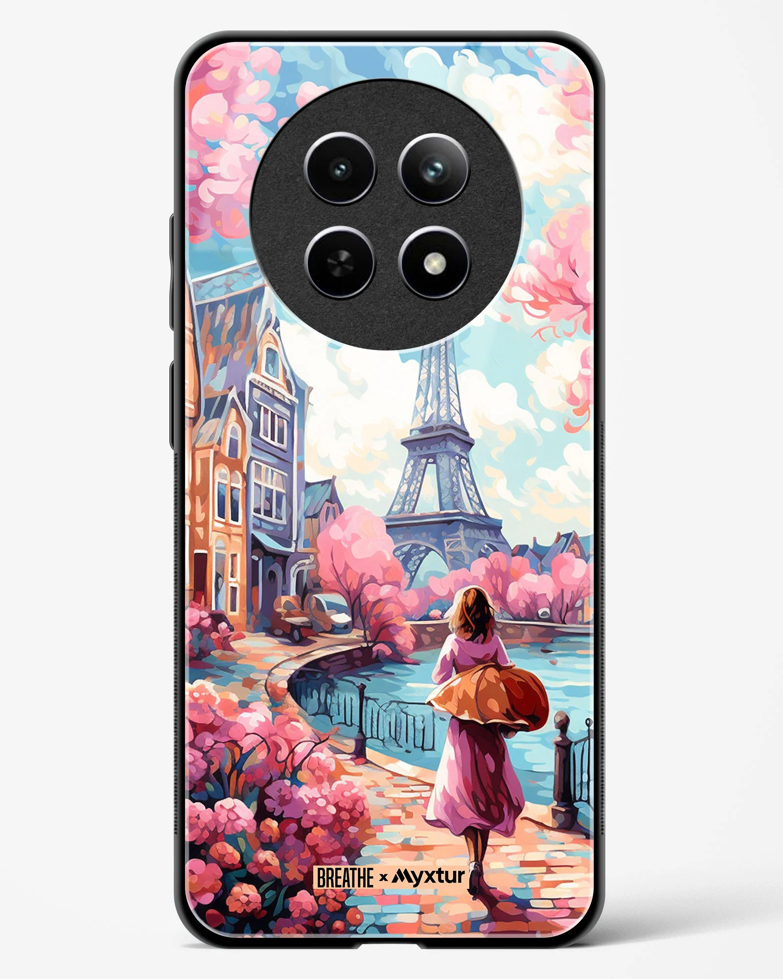 Pastel Paris Impressions [BREATHE] Glass Case Phone Cover (Realme) - Image 13