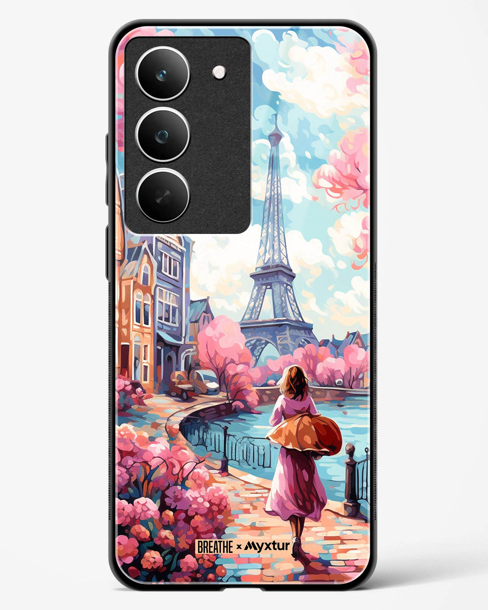Pastel Paris Impressions [BREATHE] Glass Case Phone Cover (Realme) - Image 131