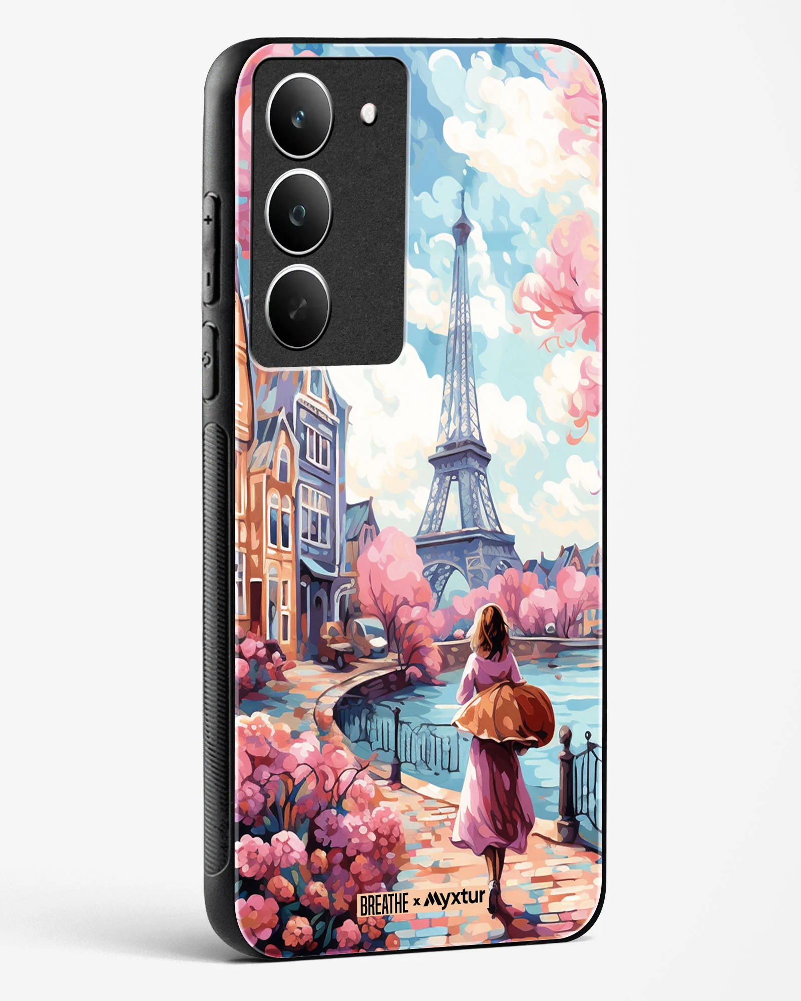 Pastel Paris Impressions [BREATHE] Glass Case Phone Cover (Realme) - Image 132