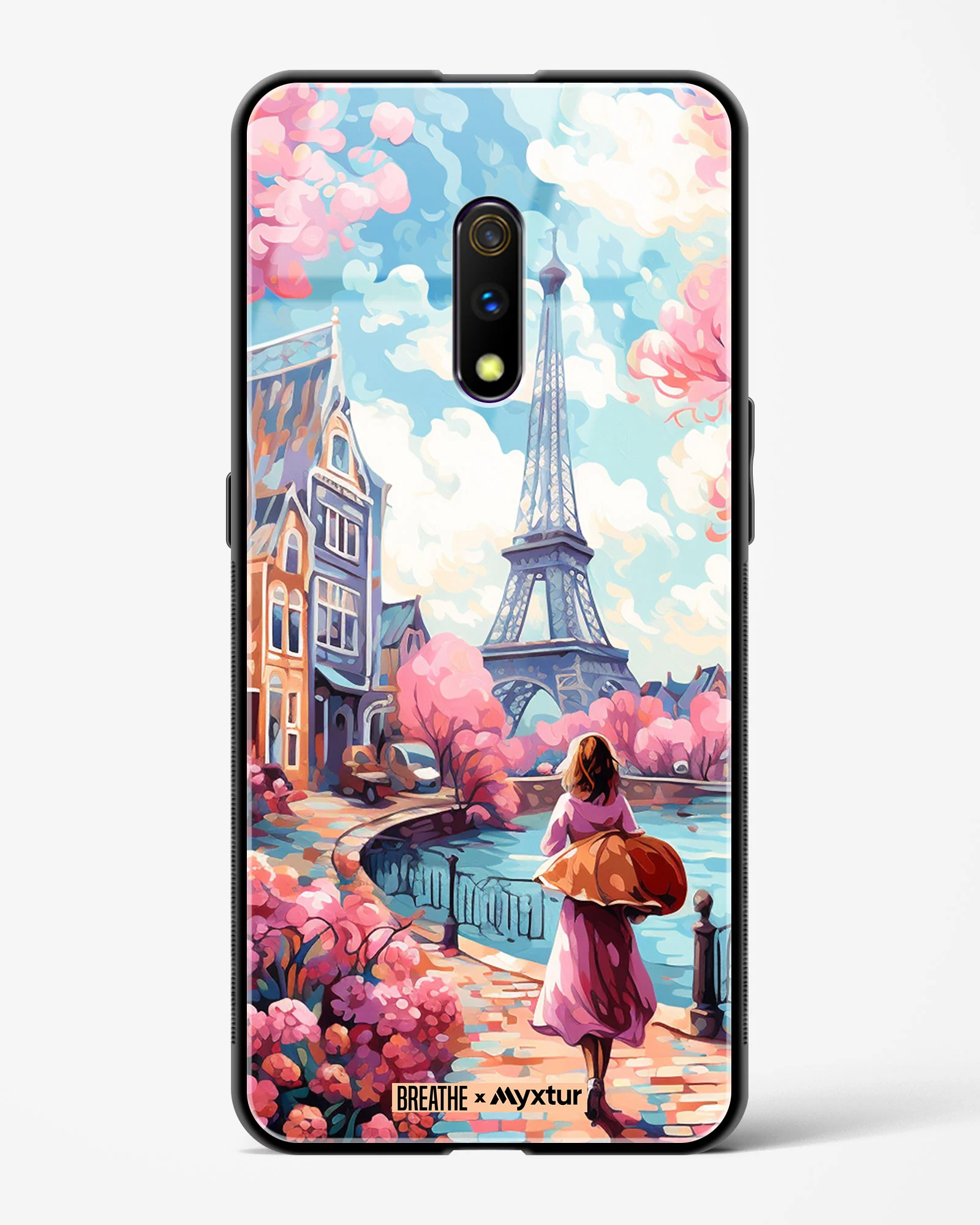 Pastel Paris Impressions [BREATHE] Glass Case Phone Cover (Realme) - Image 133