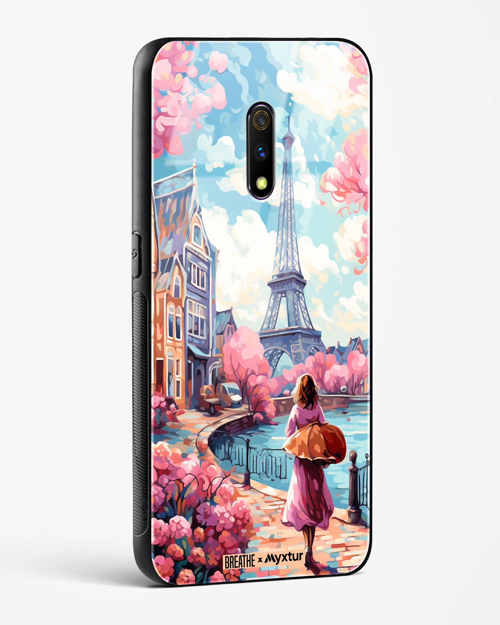 Pastel Paris Impressions [BREATHE] Glass Case Phone Cover (Realme) - Image 134