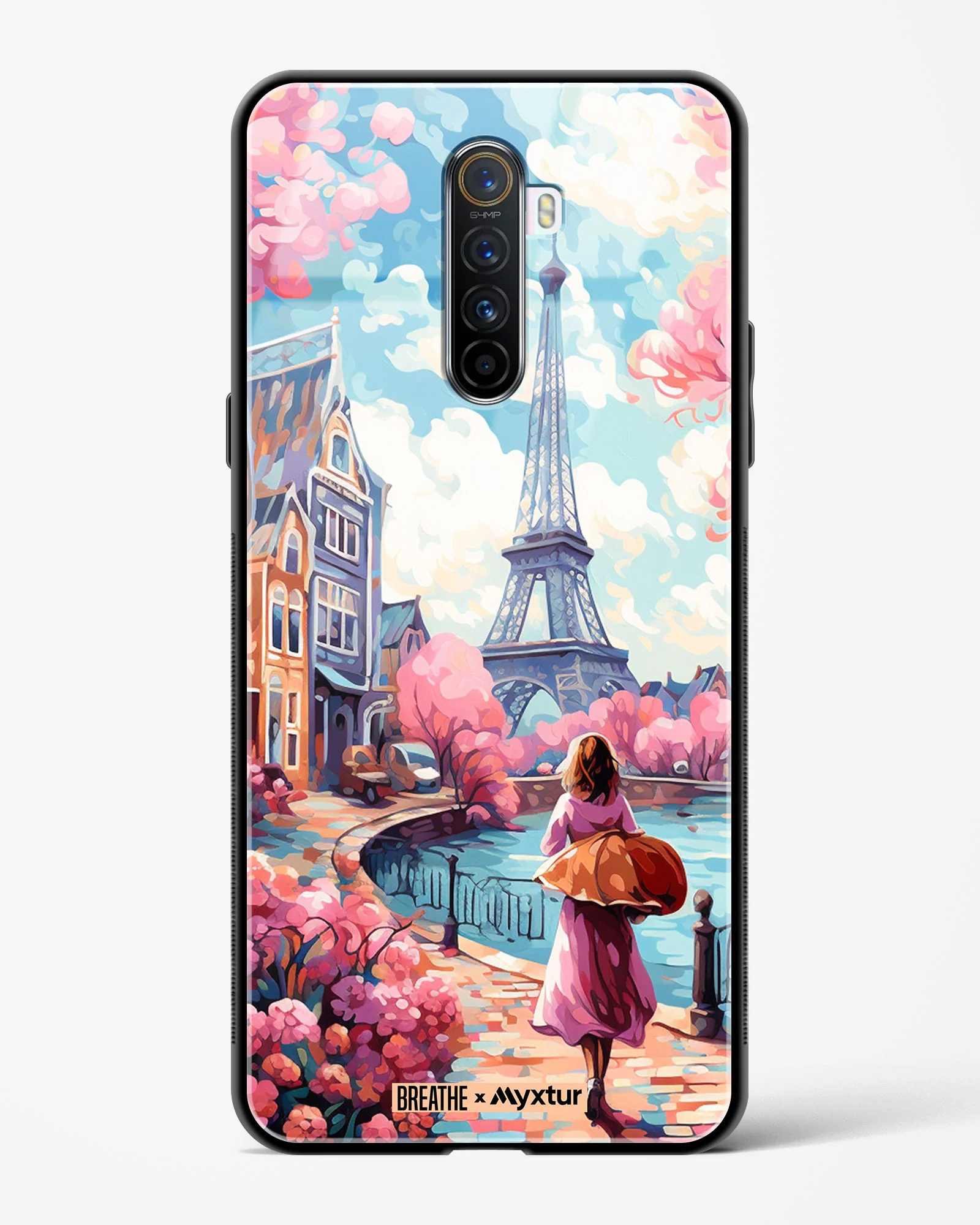 Pastel Paris Impressions [BREATHE] Glass Case Phone Cover (Realme) - Image 135