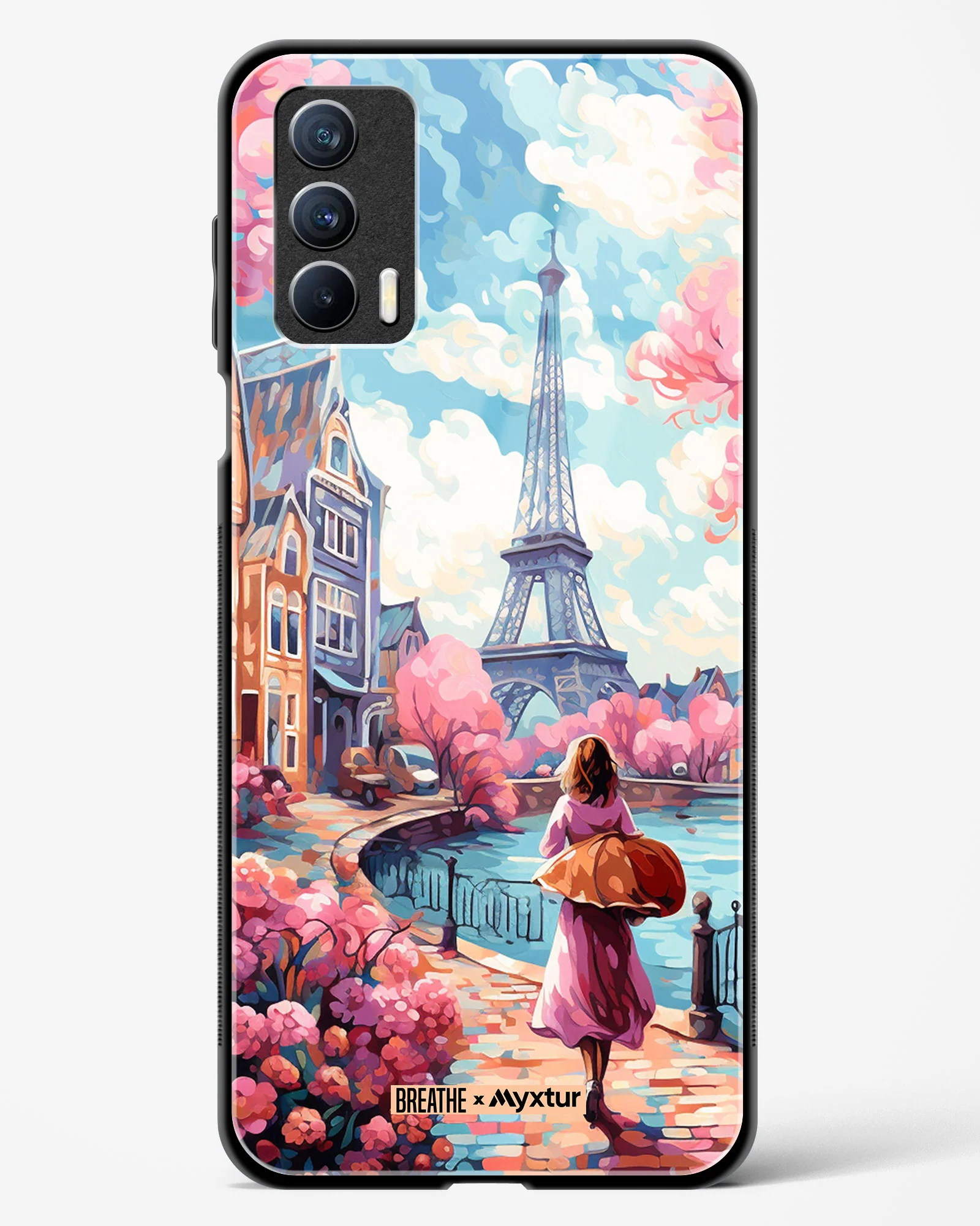 Pastel Paris Impressions [BREATHE] Glass Case Phone Cover (Realme) - Image 139