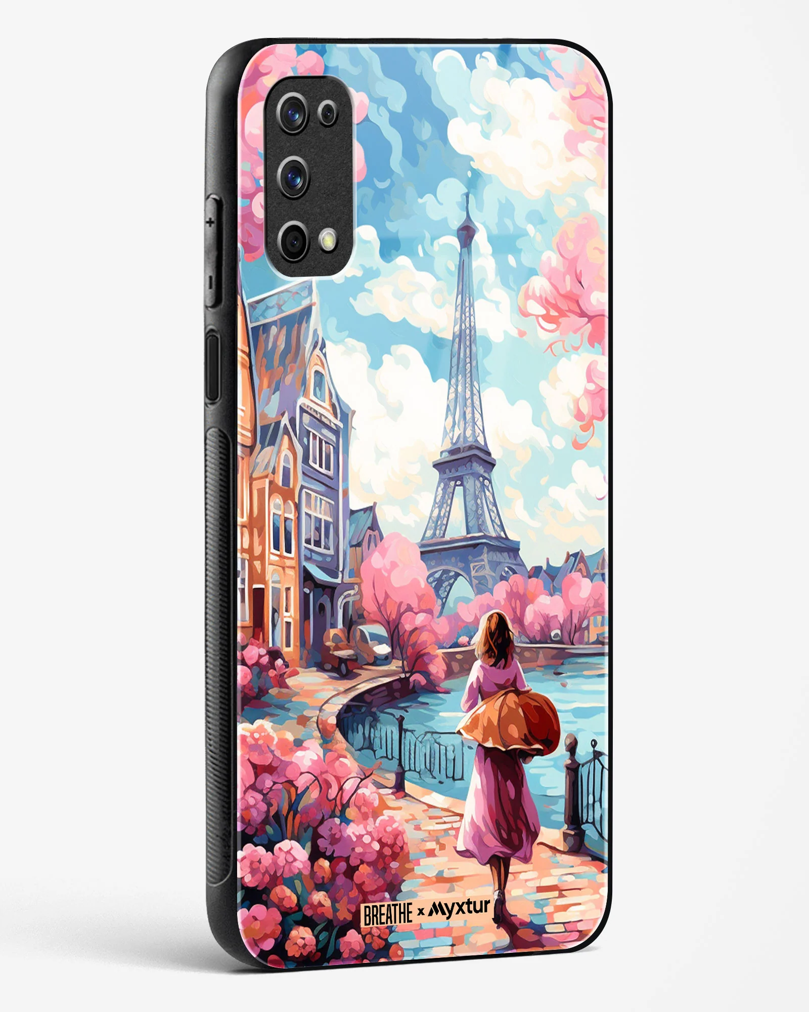 Pastel Paris Impressions [BREATHE] Glass Case Phone Cover (Realme) - Image 142