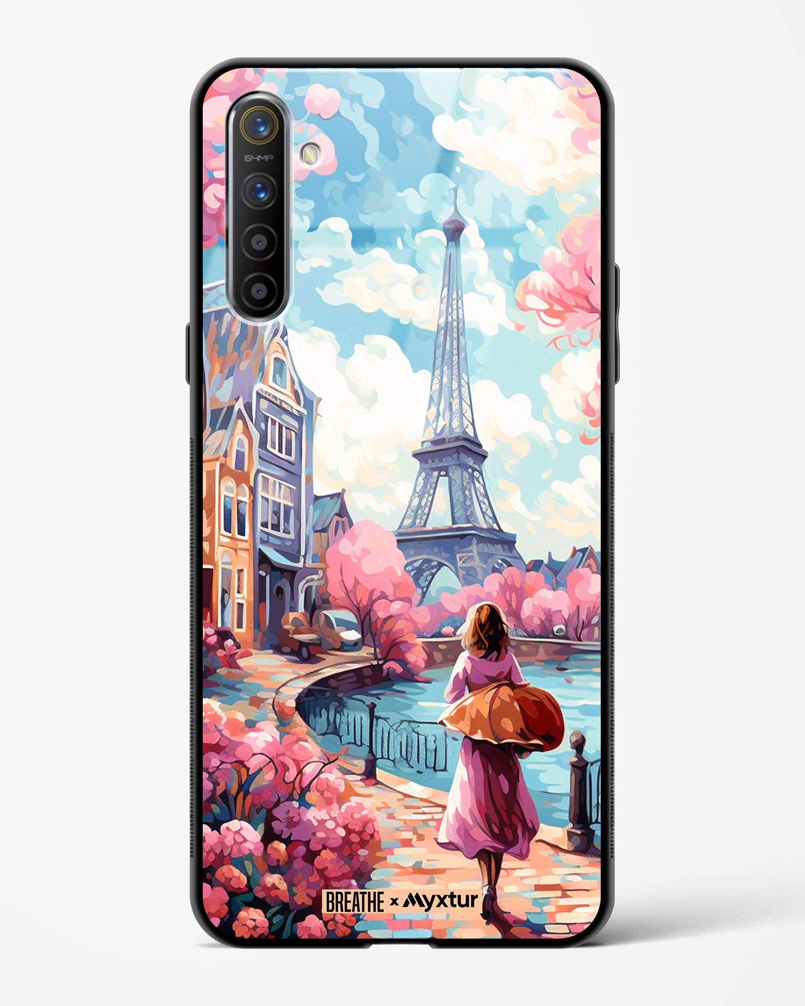 Pastel Paris Impressions [BREATHE] Glass Case Phone Cover (Realme) - Image 143