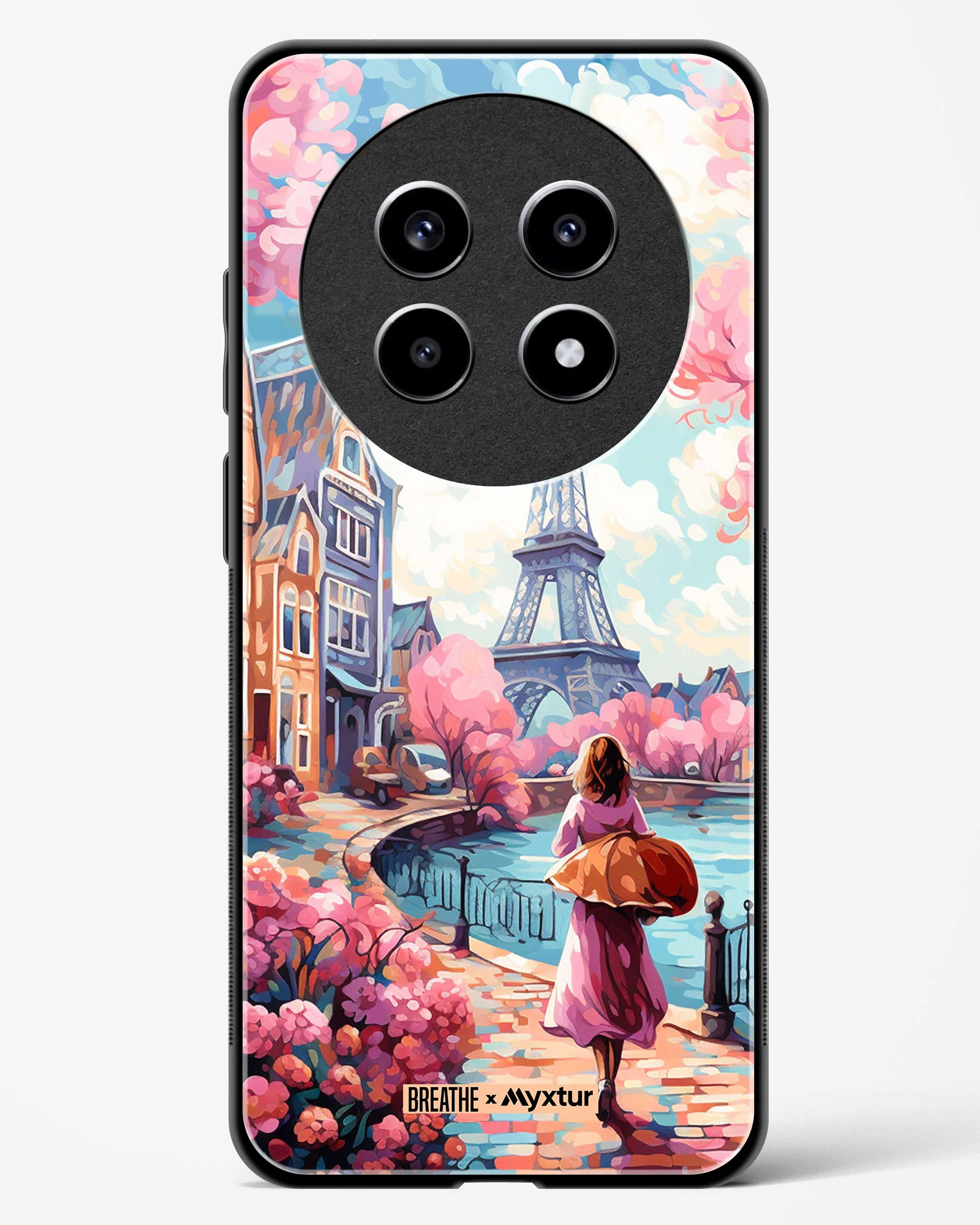 Pastel Paris Impressions [BREATHE] Glass Case Phone Cover (Realme) - Image 23