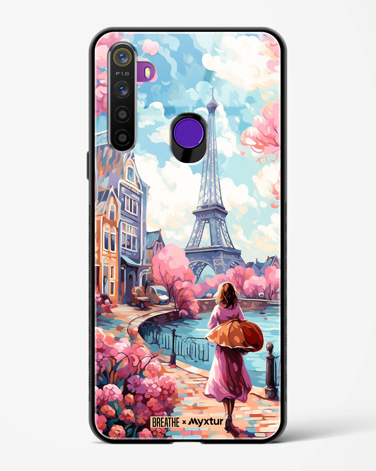 Pastel Paris Impressions [BREATHE] Glass Case Phone Cover (Realme) - Image 43
