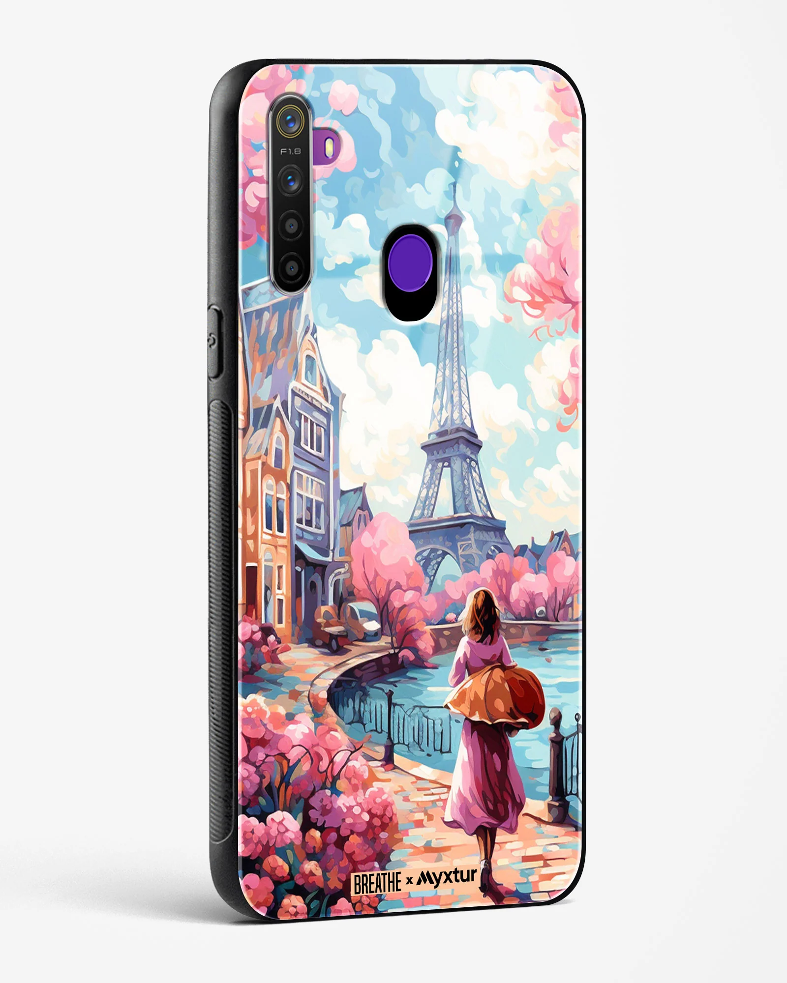 Pastel Paris Impressions [BREATHE] Glass Case Phone Cover (Realme) - Image 44