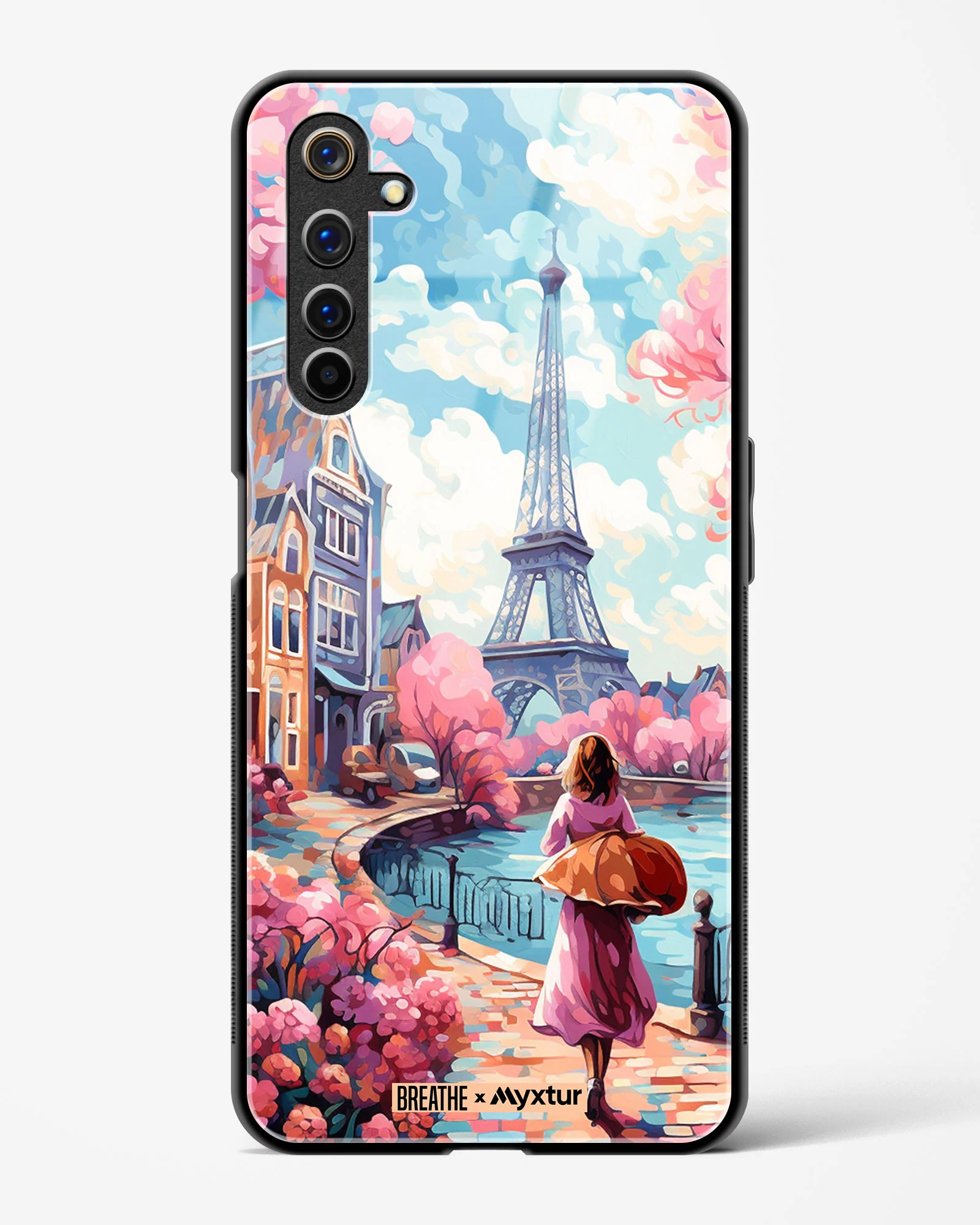 Pastel Paris Impressions [BREATHE] Glass Case Phone Cover (Realme) - Image 49