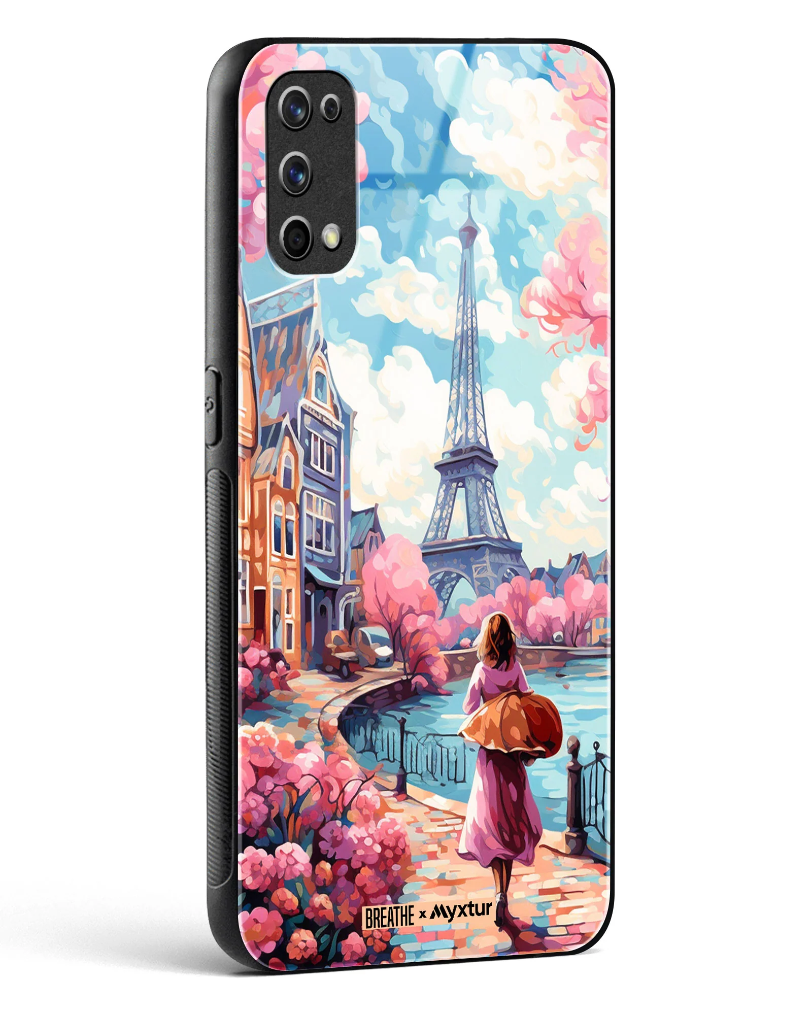 Pastel Paris Impressions [BREATHE] Glass Case Phone Cover (Realme) - Image 56