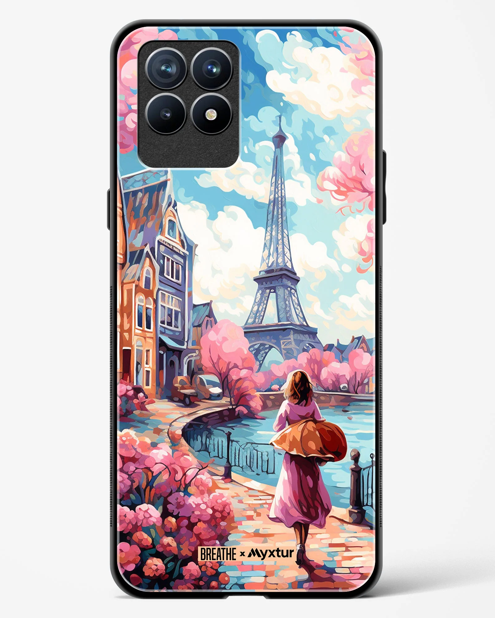 Pastel Paris Impressions [BREATHE] Glass Case Phone Cover (Realme) - Image 65