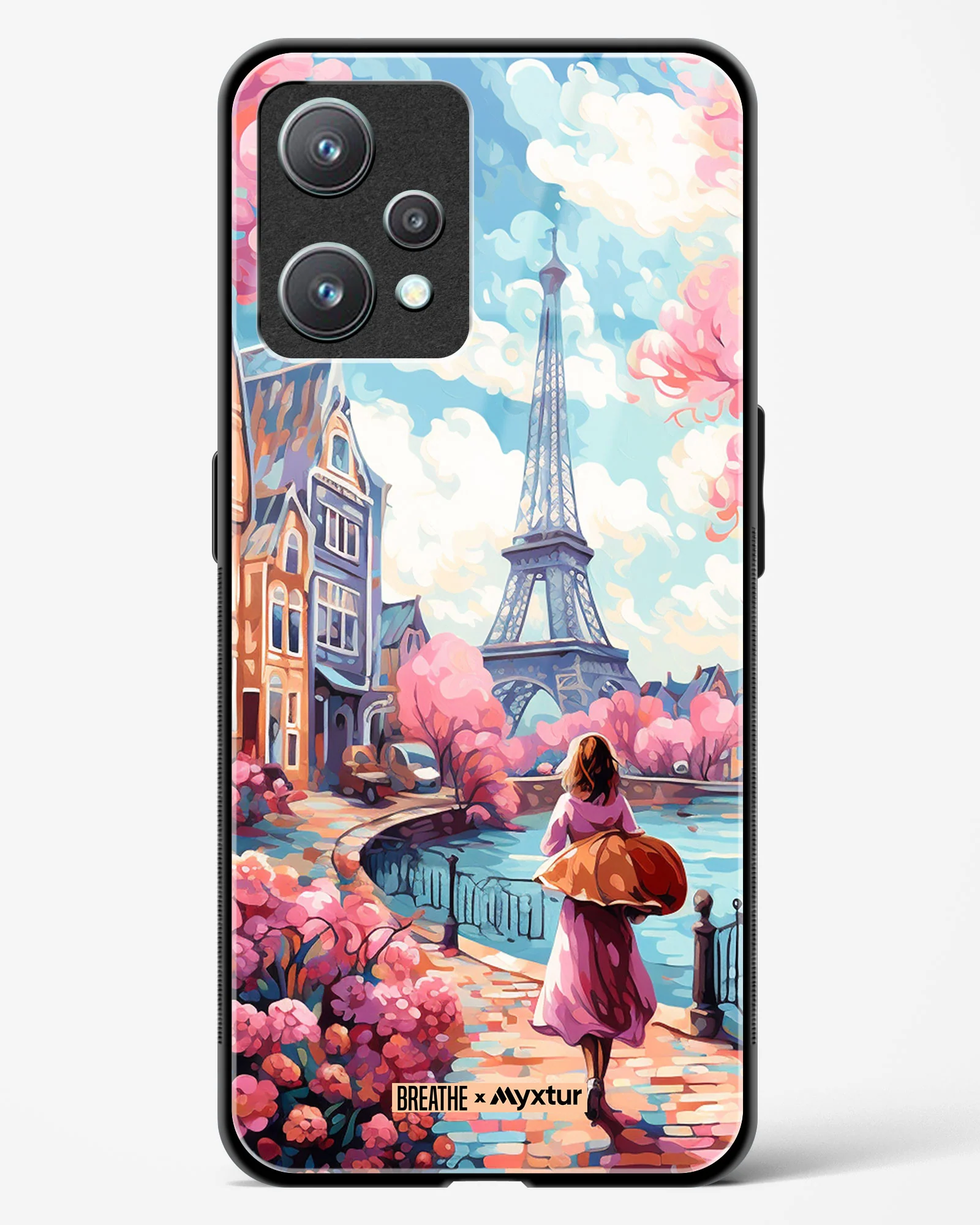 Pastel Paris Impressions [BREATHE] Glass Case Phone Cover (Realme) - Image 69