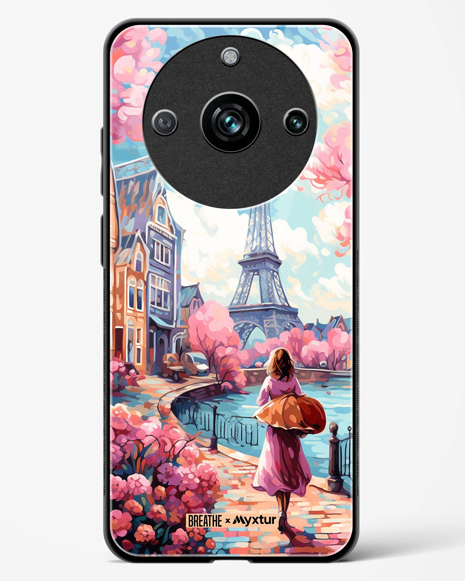 Pastel Paris Impressions [BREATHE] Glass Case Phone Cover (Realme) - Image 7