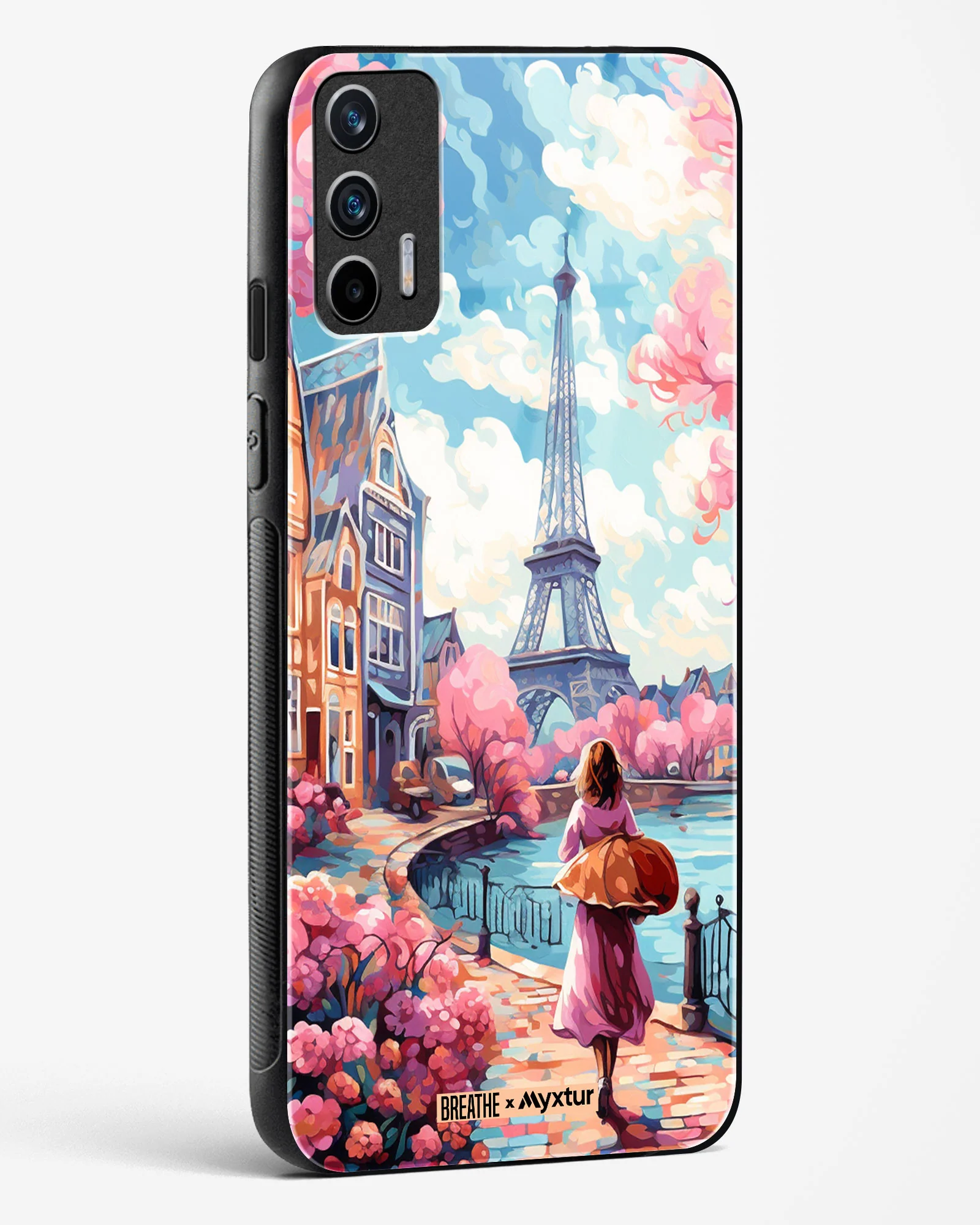 Pastel Paris Impressions [BREATHE] Glass Case Phone Cover (Realme) - Image 88