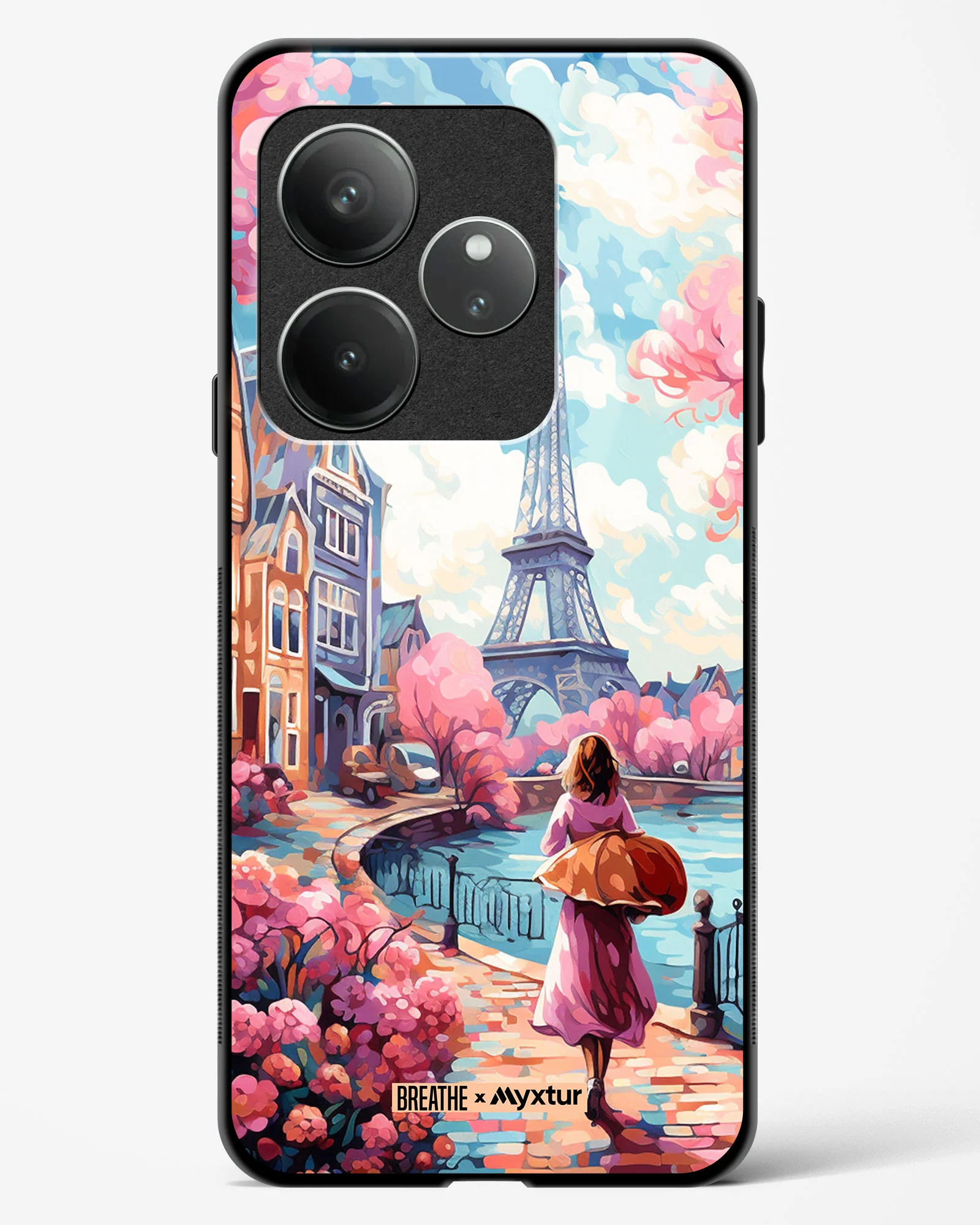 Pastel Paris Impressions [BREATHE] Glass Case Phone Cover (Realme) - Image 89