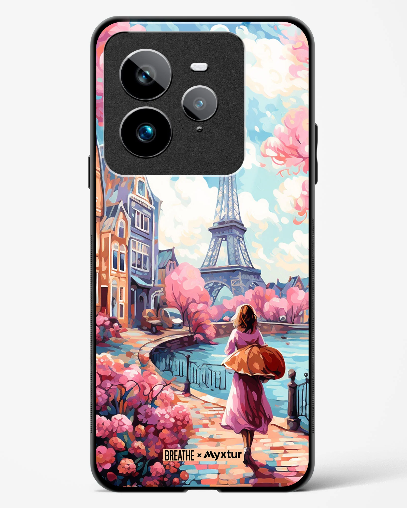Pastel Paris Impressions [BREATHE] Glass Case Phone Cover (Realme) - Image 93