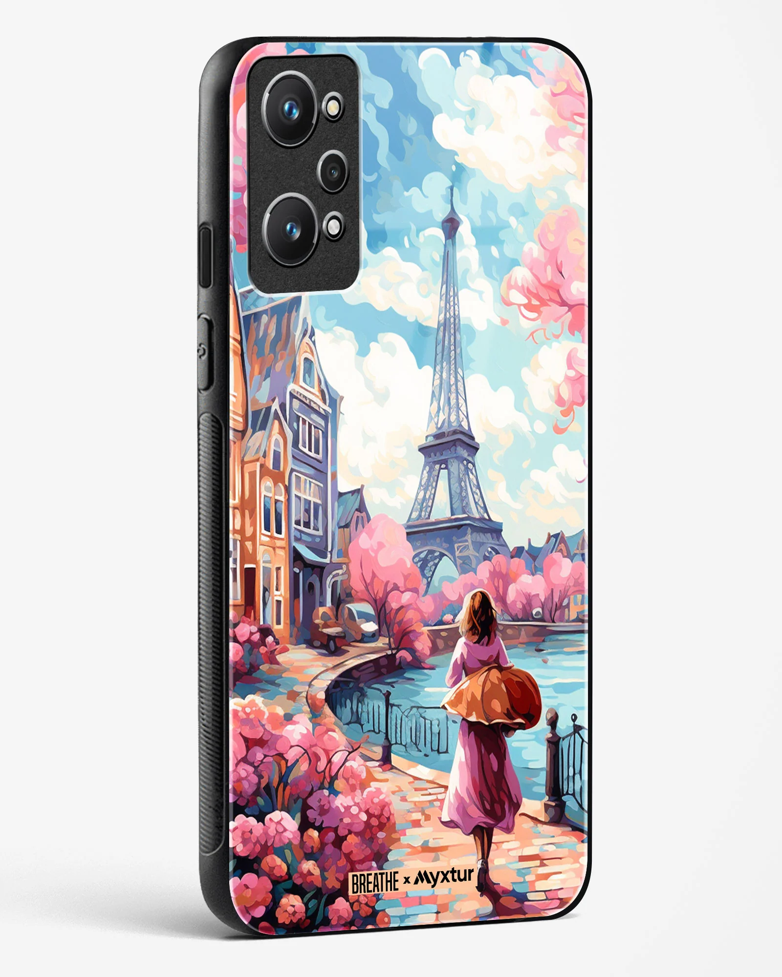 Pastel Paris Impressions [BREATHE] Glass Case Phone Cover (Realme) - Image 96