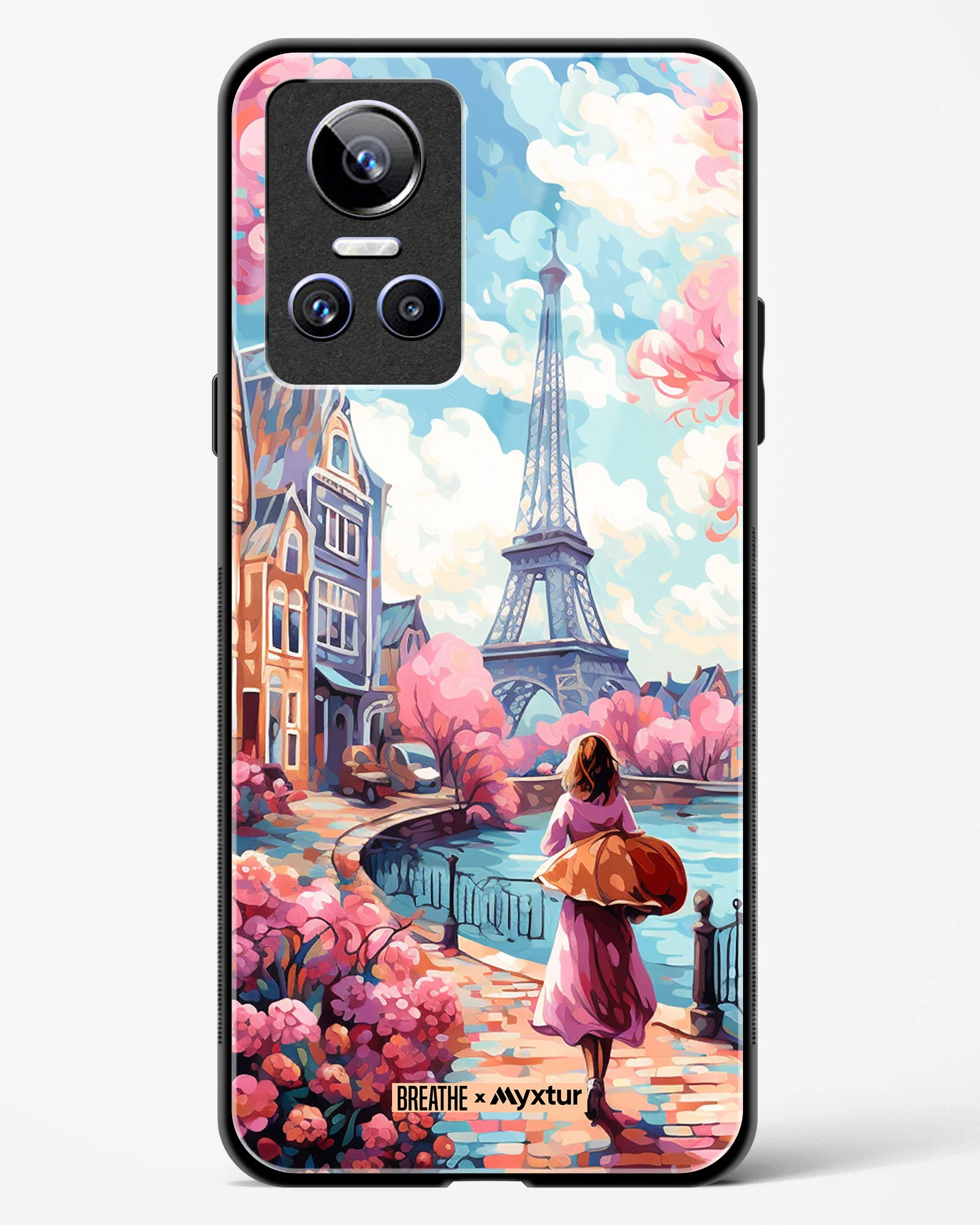 Pastel Paris Impressions [BREATHE] Glass Case Phone Cover (Realme) - Image 97