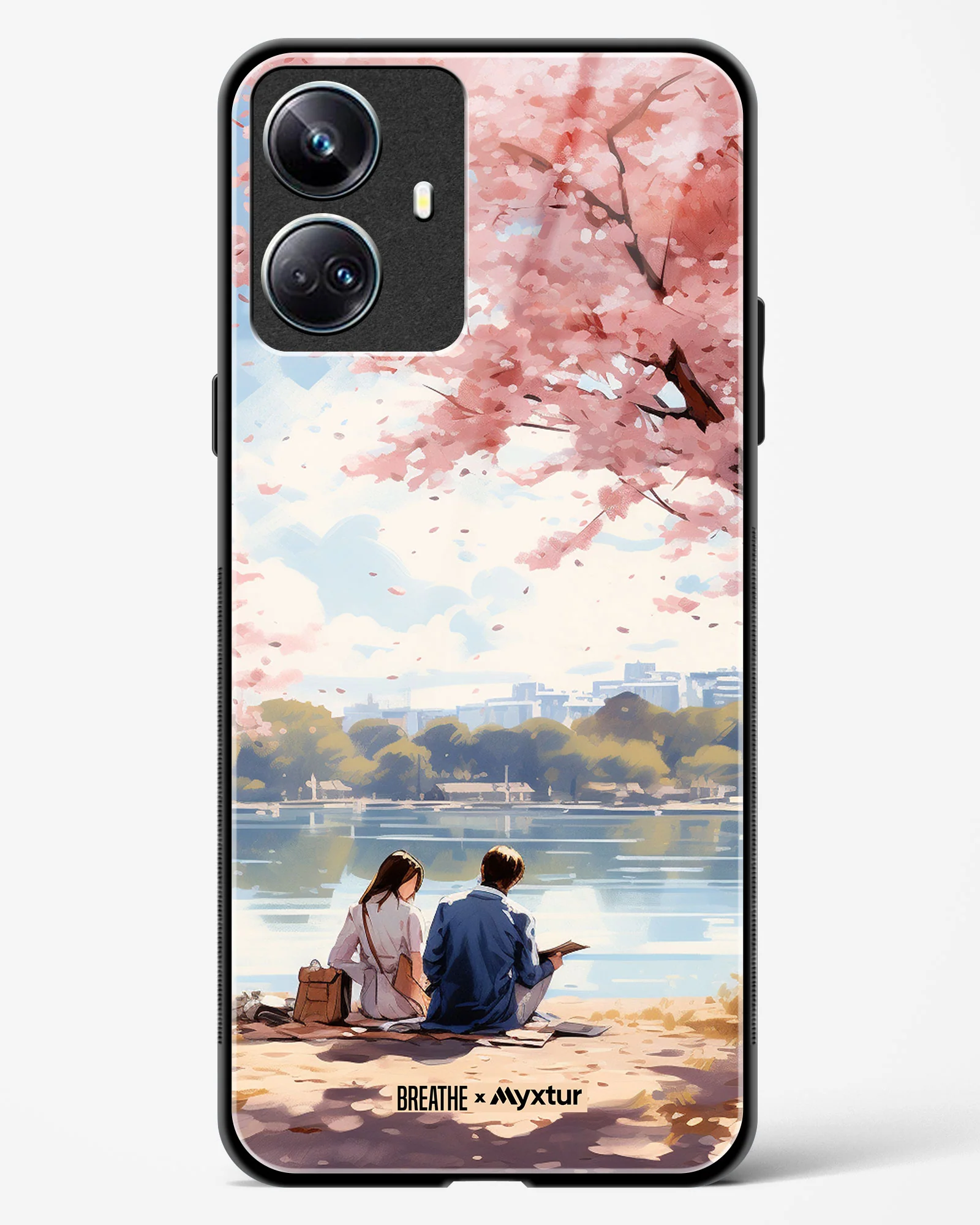 Sakura Serenade [BREATHE] Glass Case Phone Cover (Realme) - Image 3