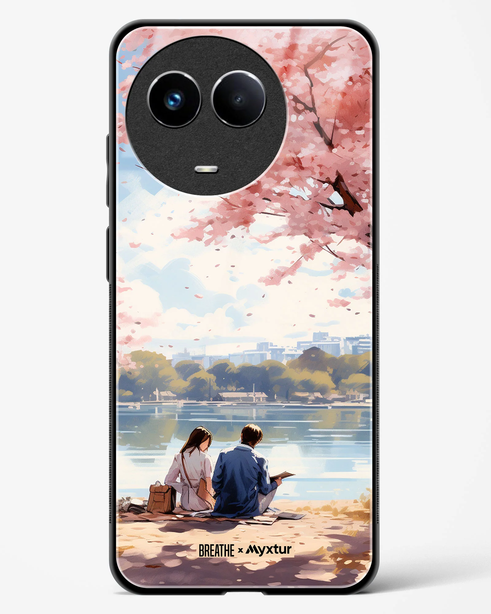 Sakura Serenade [BREATHE] Glass Case Phone Cover (Realme) - Image 5