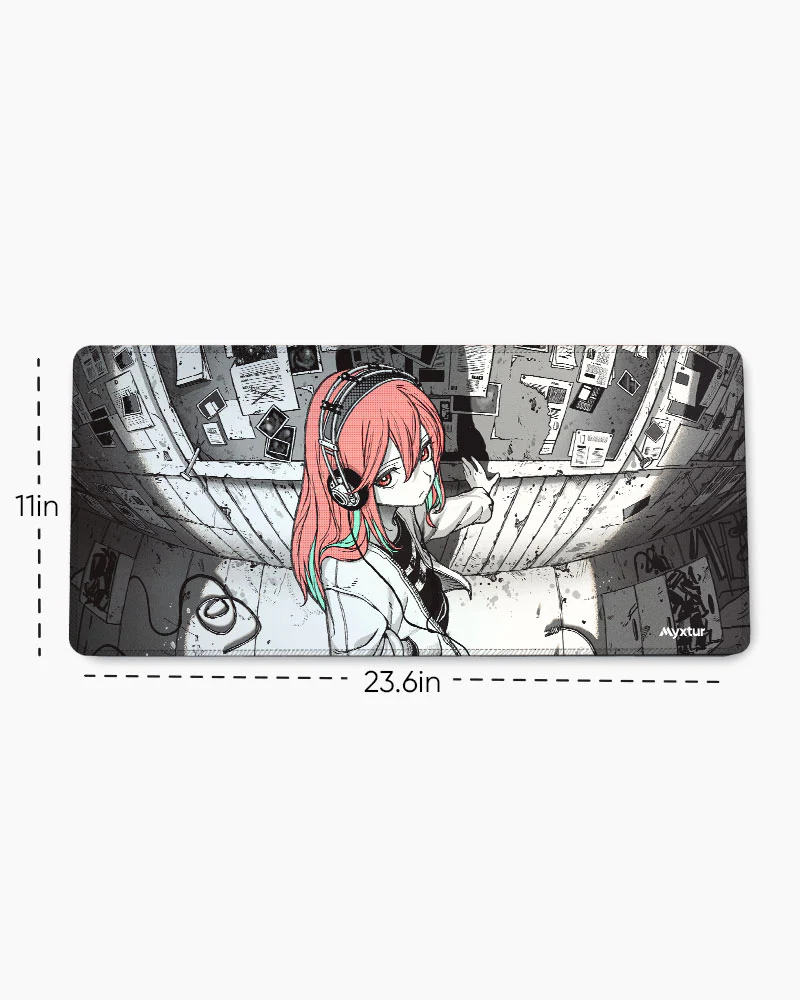 Sonic Solitude Anime Girl EdgeGuard Desk Mat - Image 5