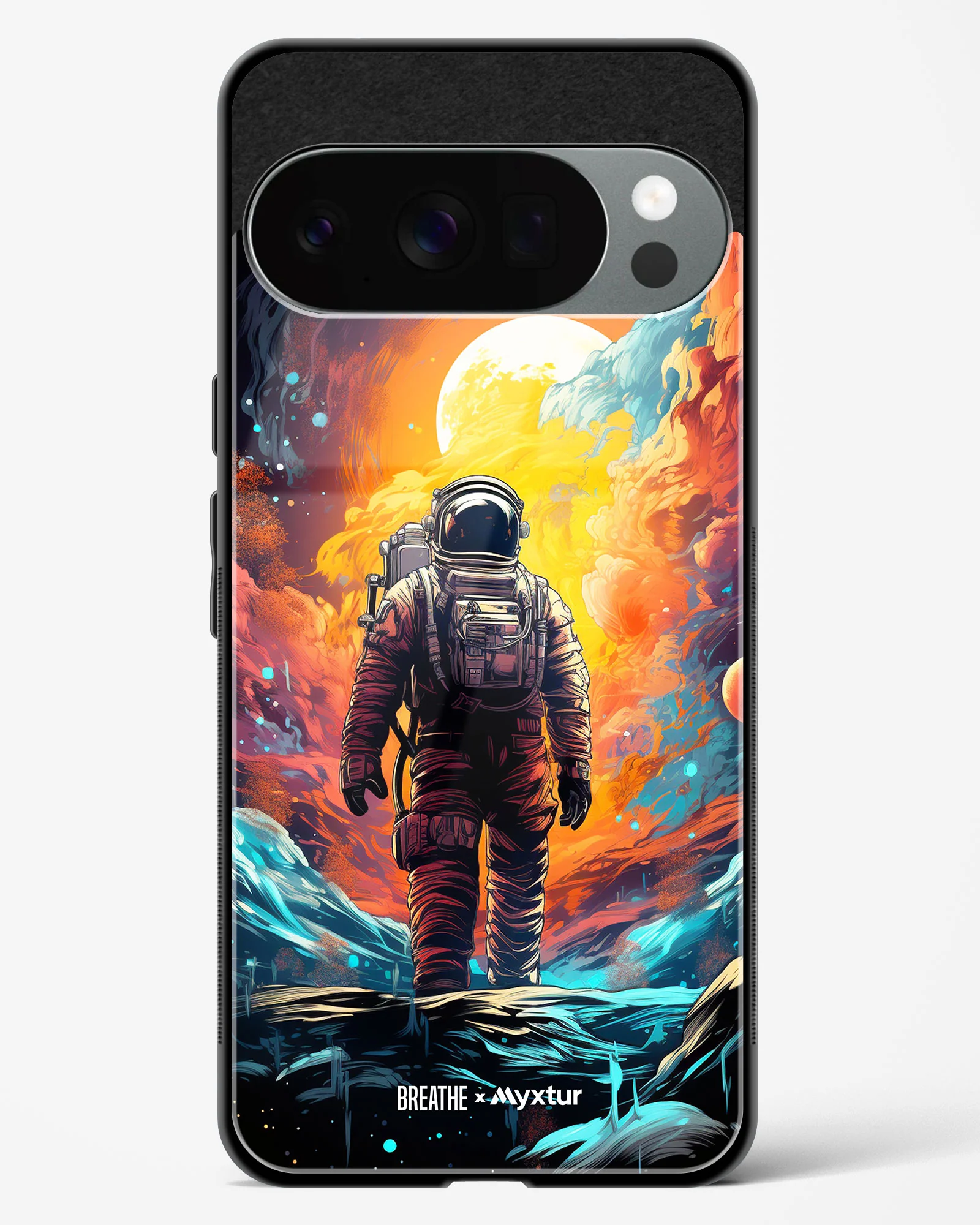 Technicolor Space Adventure [BREATHE] Glass Case Phone Cover (Google) - Image 3