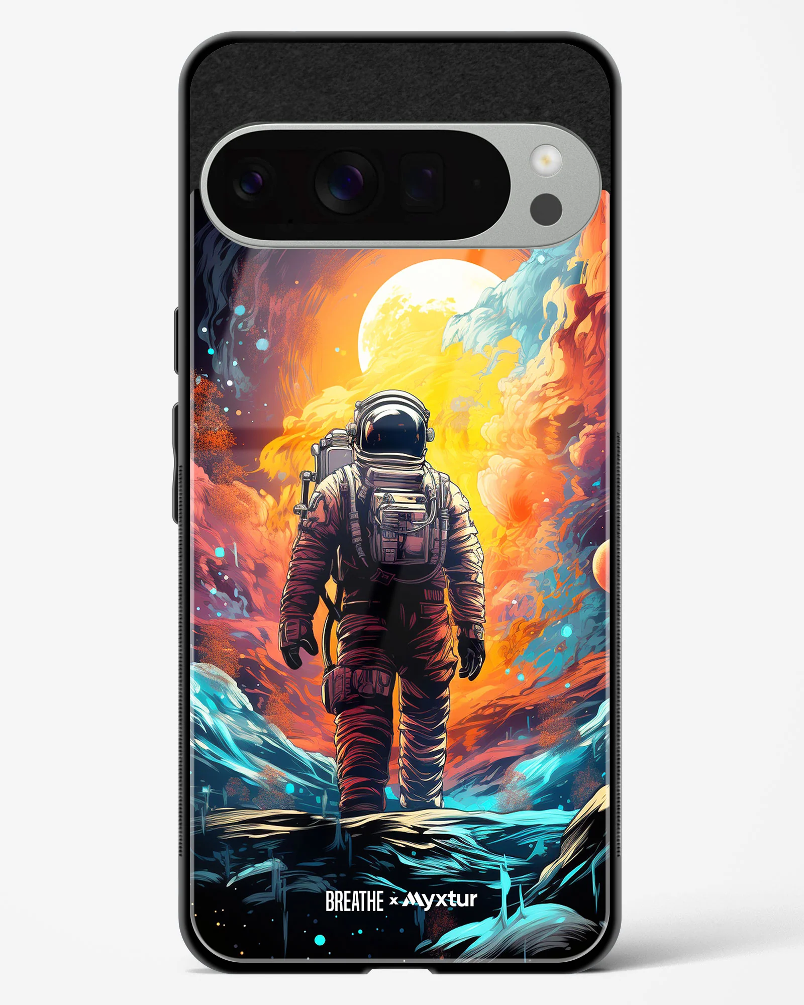 Technicolor Space Adventure [BREATHE] Glass Case Phone Cover (Google) - Image 5