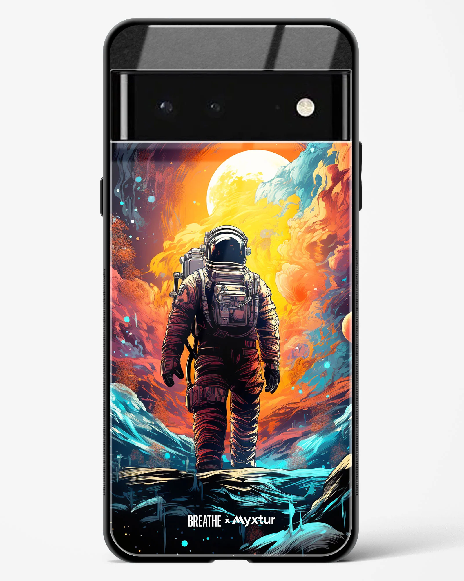 Technicolor Space Adventure [BREATHE] Glass Case Phone Cover (Google) - Image 7